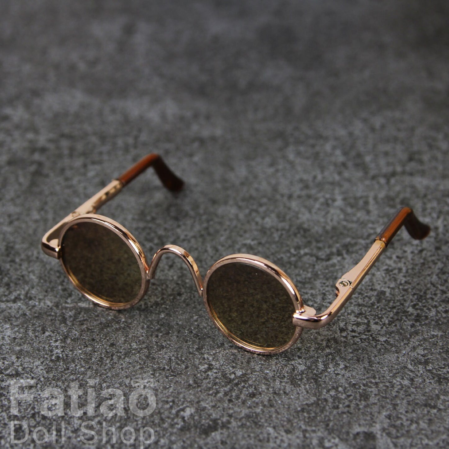 New fashion Full-Rim Dolls Glasses fit 1/3 BJD SD Super Dollfie - Gold