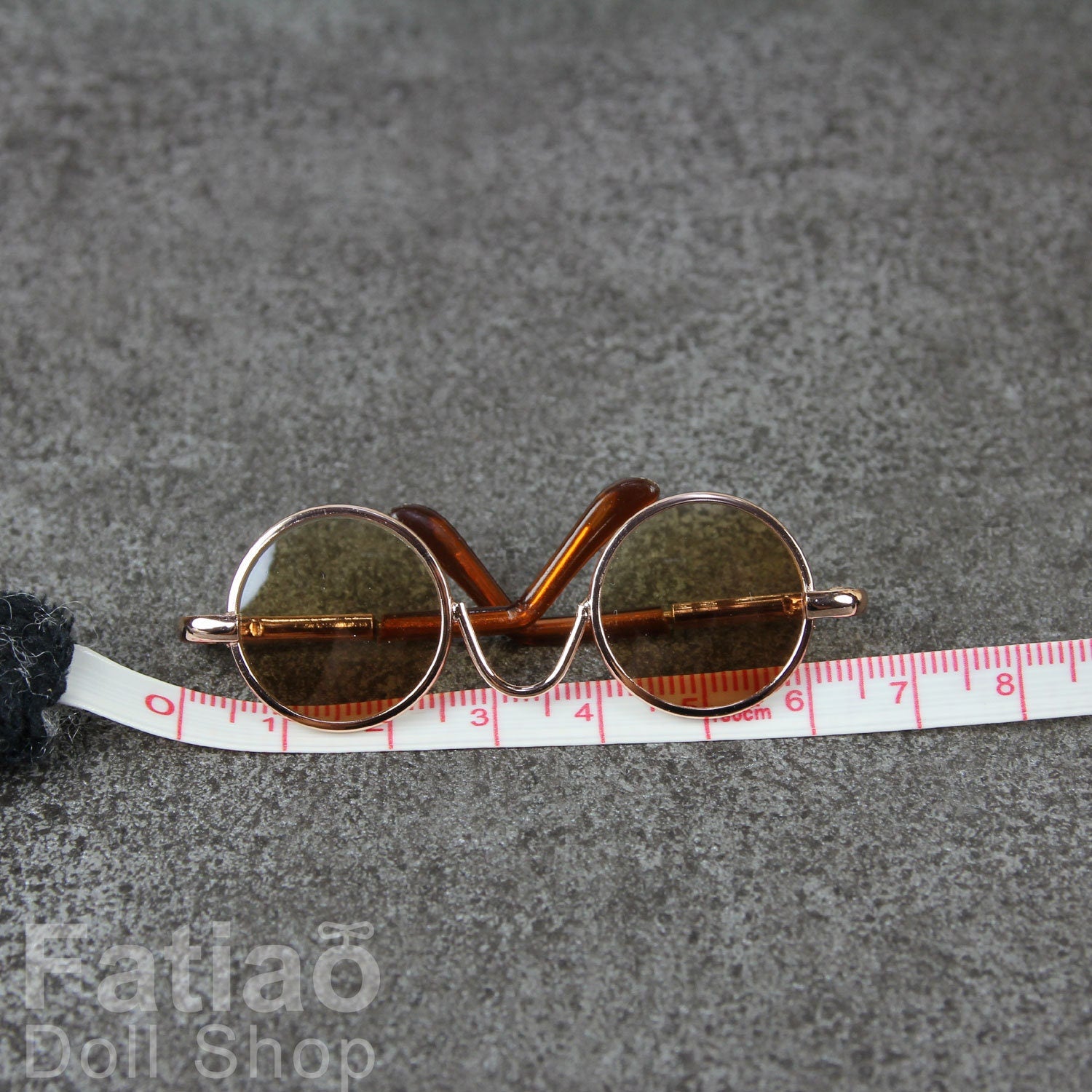 New fashion Full-Rim Dolls Glasses fit 1/3 BJD SD Super Dollfie - Gold