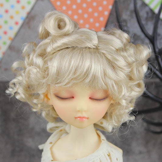 Fatiao - New Dollfie MSD Kaye Wiggs 1/4 BJD Size 7-8 inch - Blonde Dolls Wig