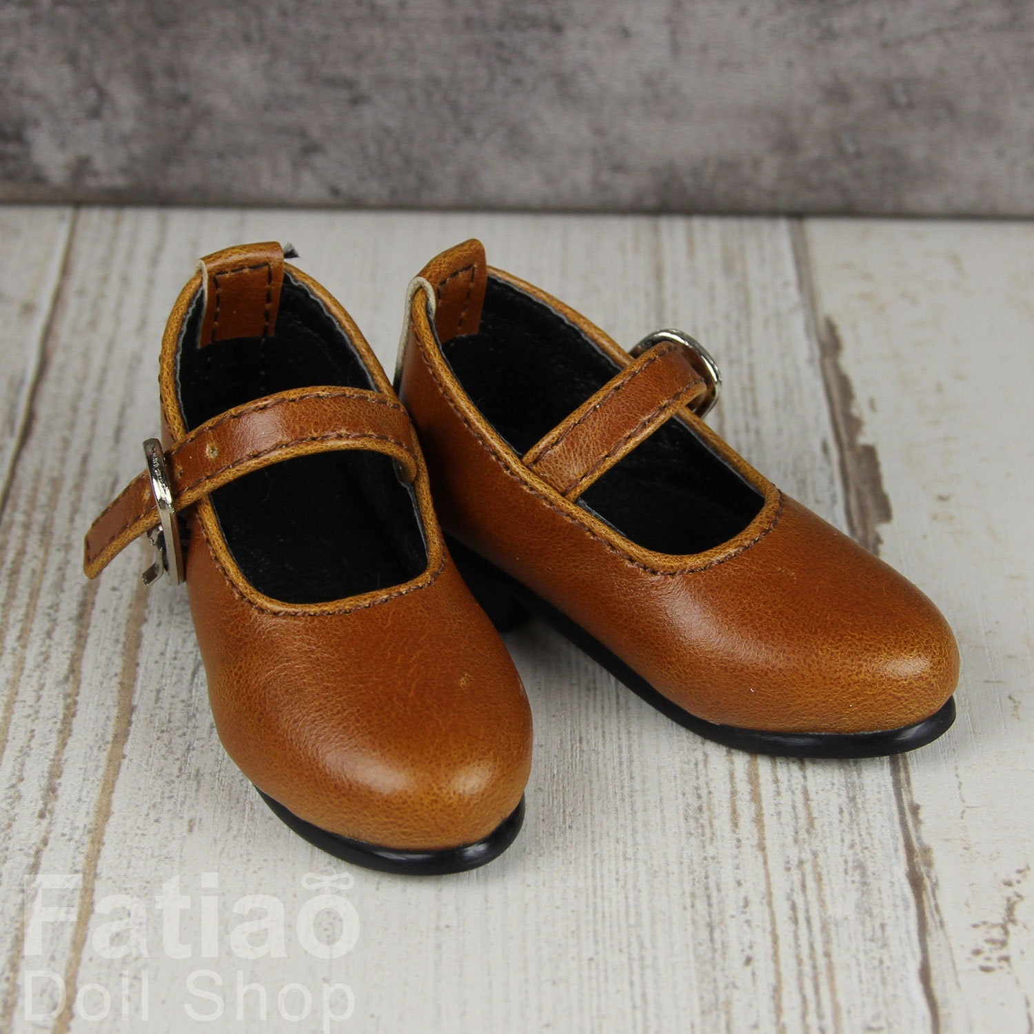 Fatiao - 1/4 BJD Mini Supper dollfie MSD Shoes - Brown (Size 5.5cm)