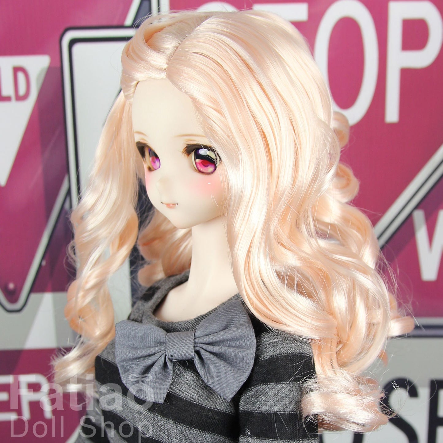 Fatiao - New Dollfie SD 1/3 BJD Dolls Wig size 8-9" - Light Pink