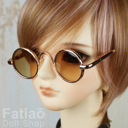 New fashion Full-Rim Dolls Glasses fit 1/3 BJD SD Super Dollfie - Gold