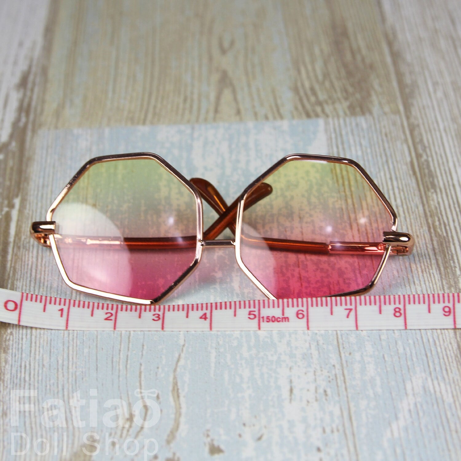 New Dolls fashion Sunglasses Glasses fit Blythe - Polygon gradient color