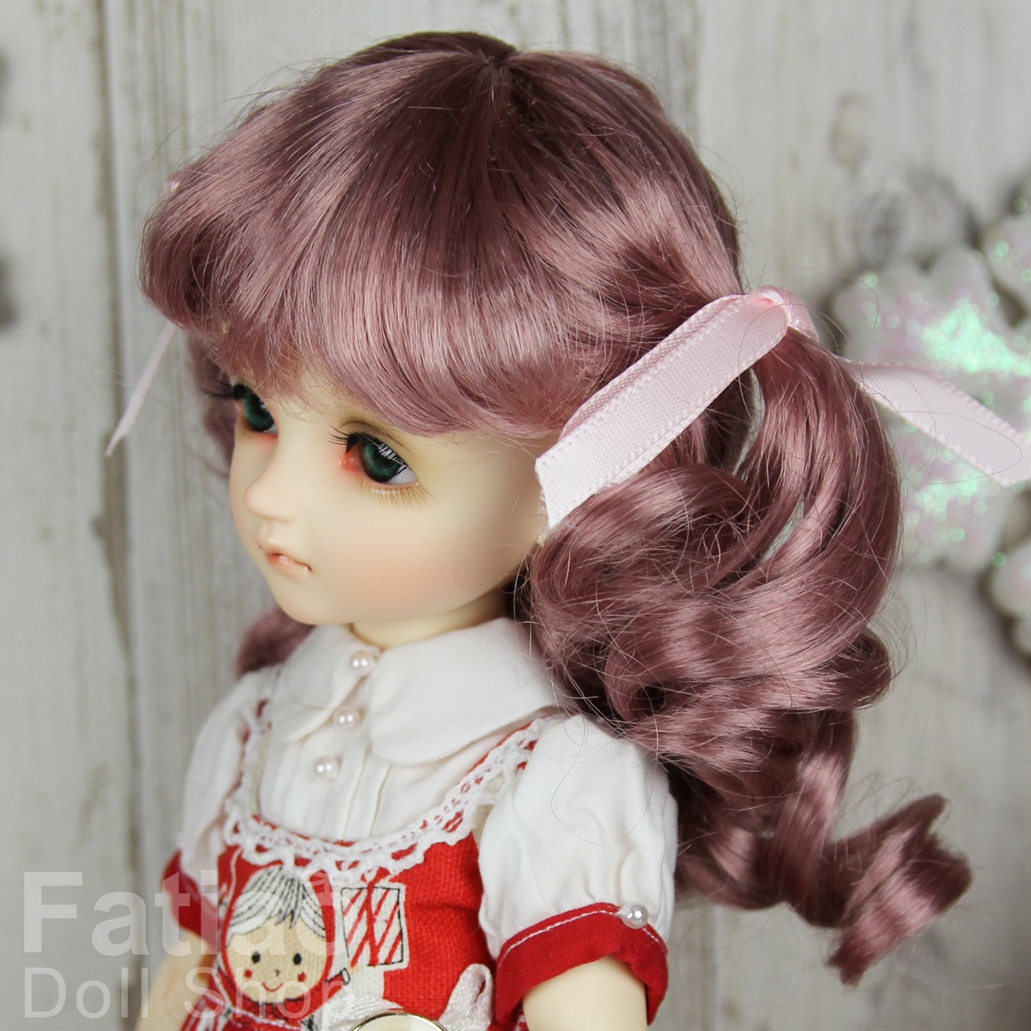 Fatiao - New Dolls Wig Dollfie Yo-SD 1/6 BJD 6-7" size - Deep Pink