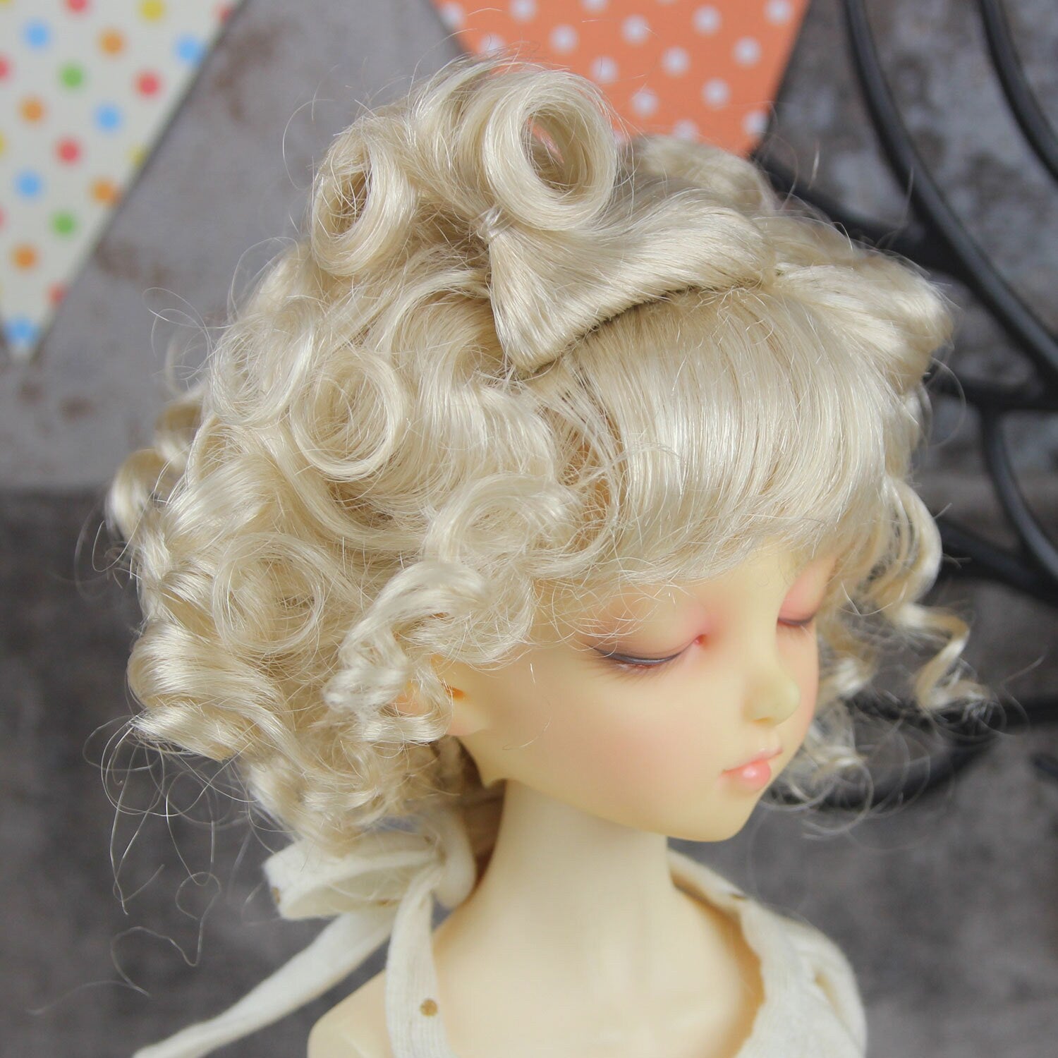 Fatiao - New Dollfie MSD Kaye Wiggs 1/4 BJD Size 7-8 inch - Blonde Dolls Wig