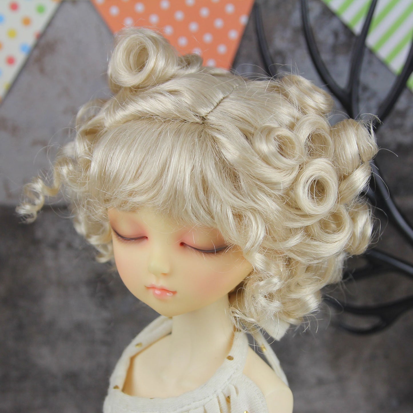 Fatiao - New Dollfie MSD Kaye Wiggs 1/4 BJD Size 7-8 inch - Blonde Dolls Wig