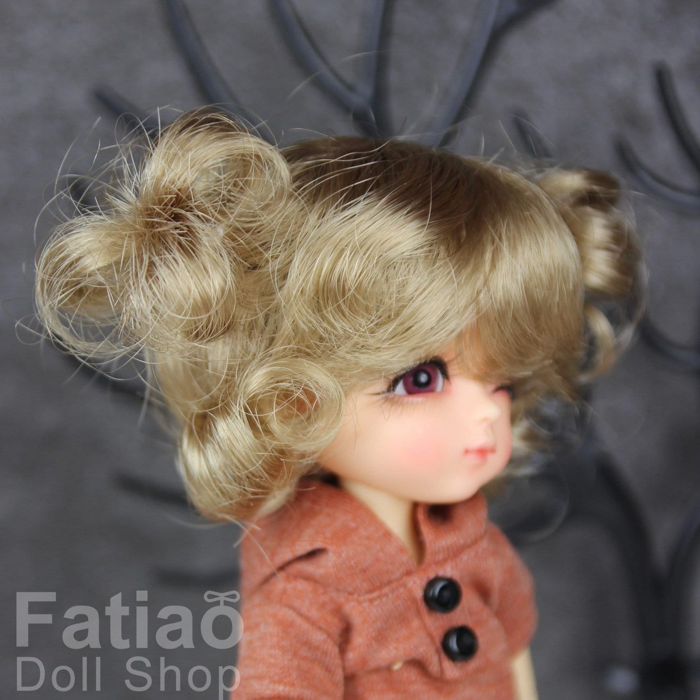 Fatiao - Dollfie Lati Yellow Pukifee 5-6" Doll Wig - khaki