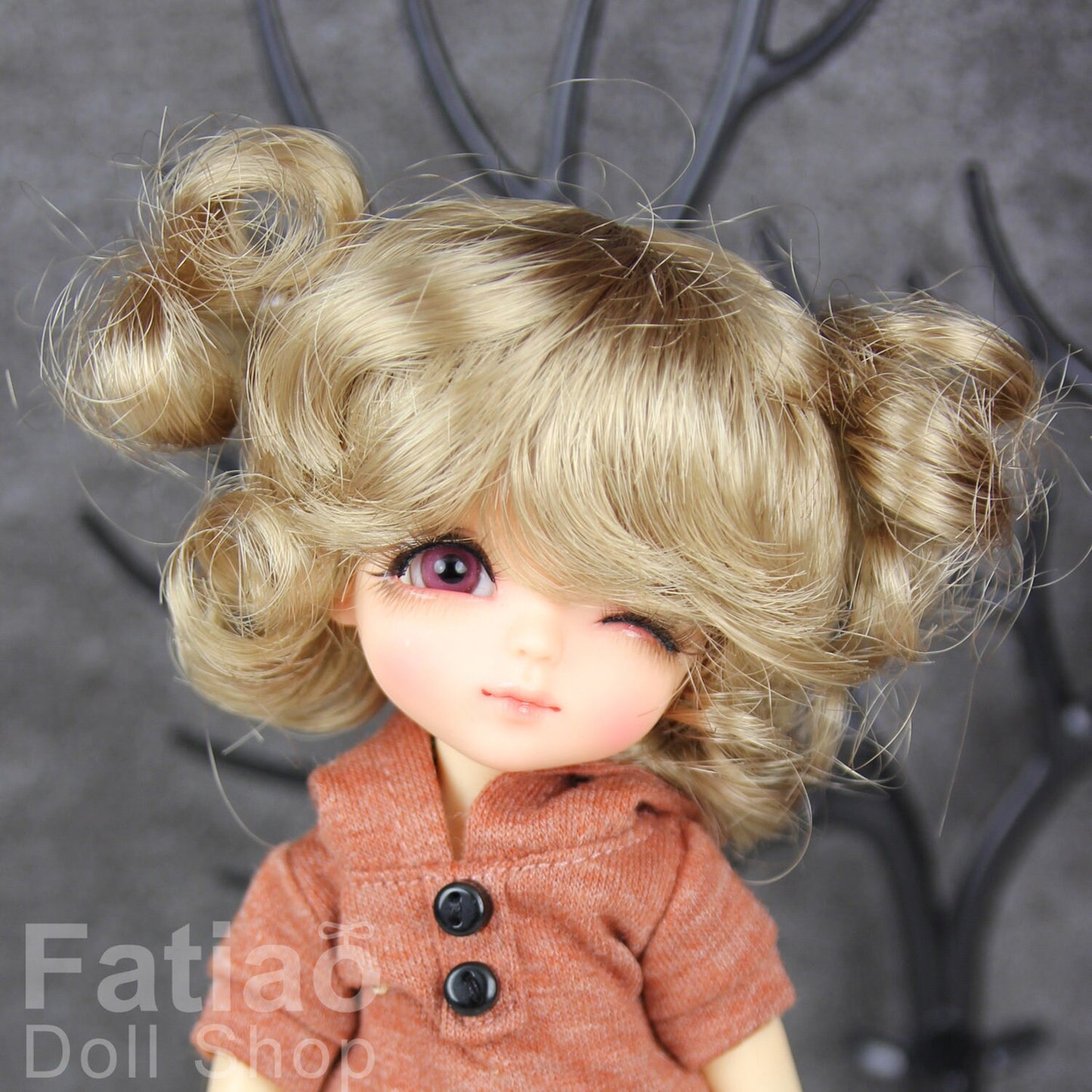 Fatiao - Dollfie Lati Yellow Pukifee 5-6" Doll Wig - khaki
