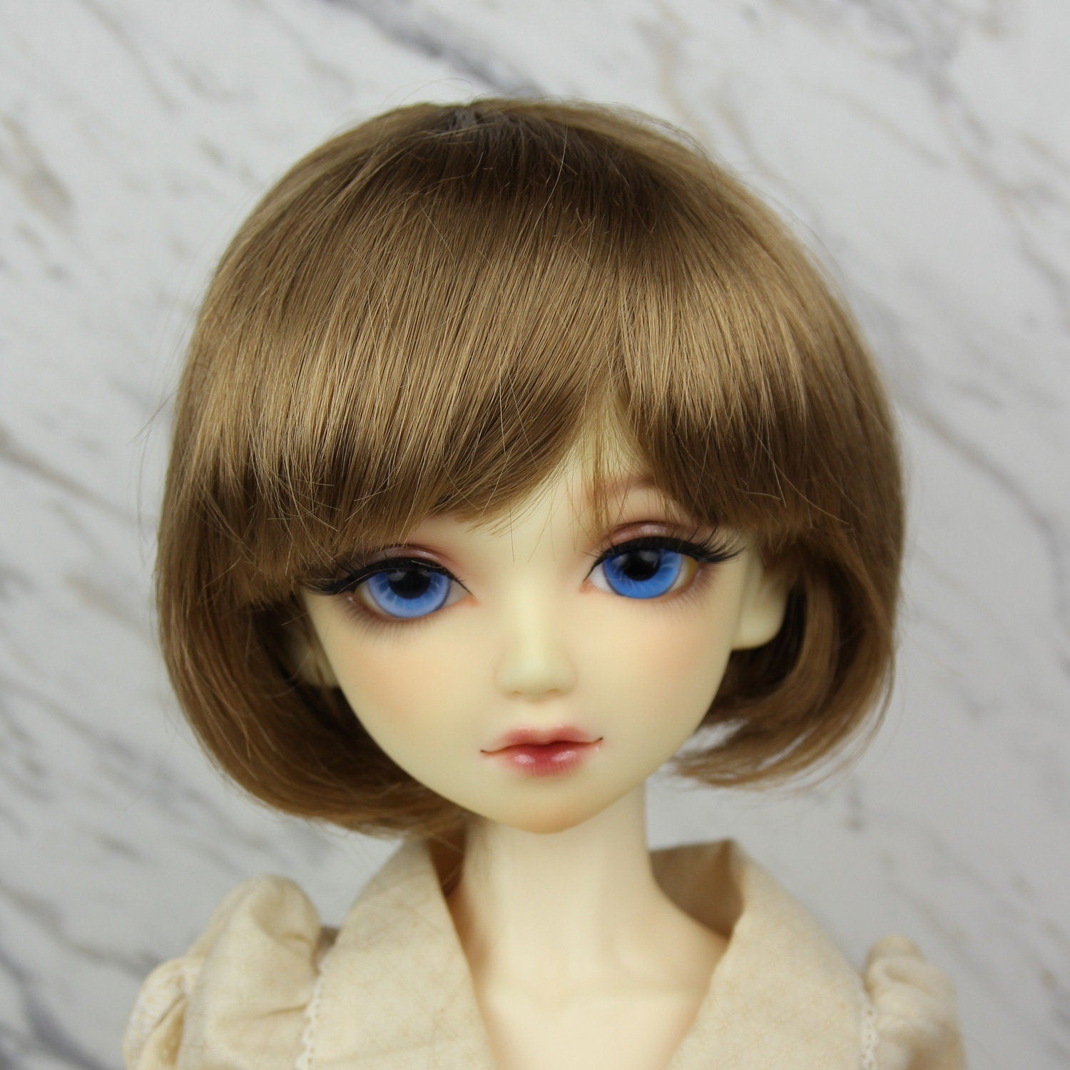 Fatiao - New Dollfie SD 1/3 BJD Volks Blythe Pullip Dolls Wig size 9-10"- Latte