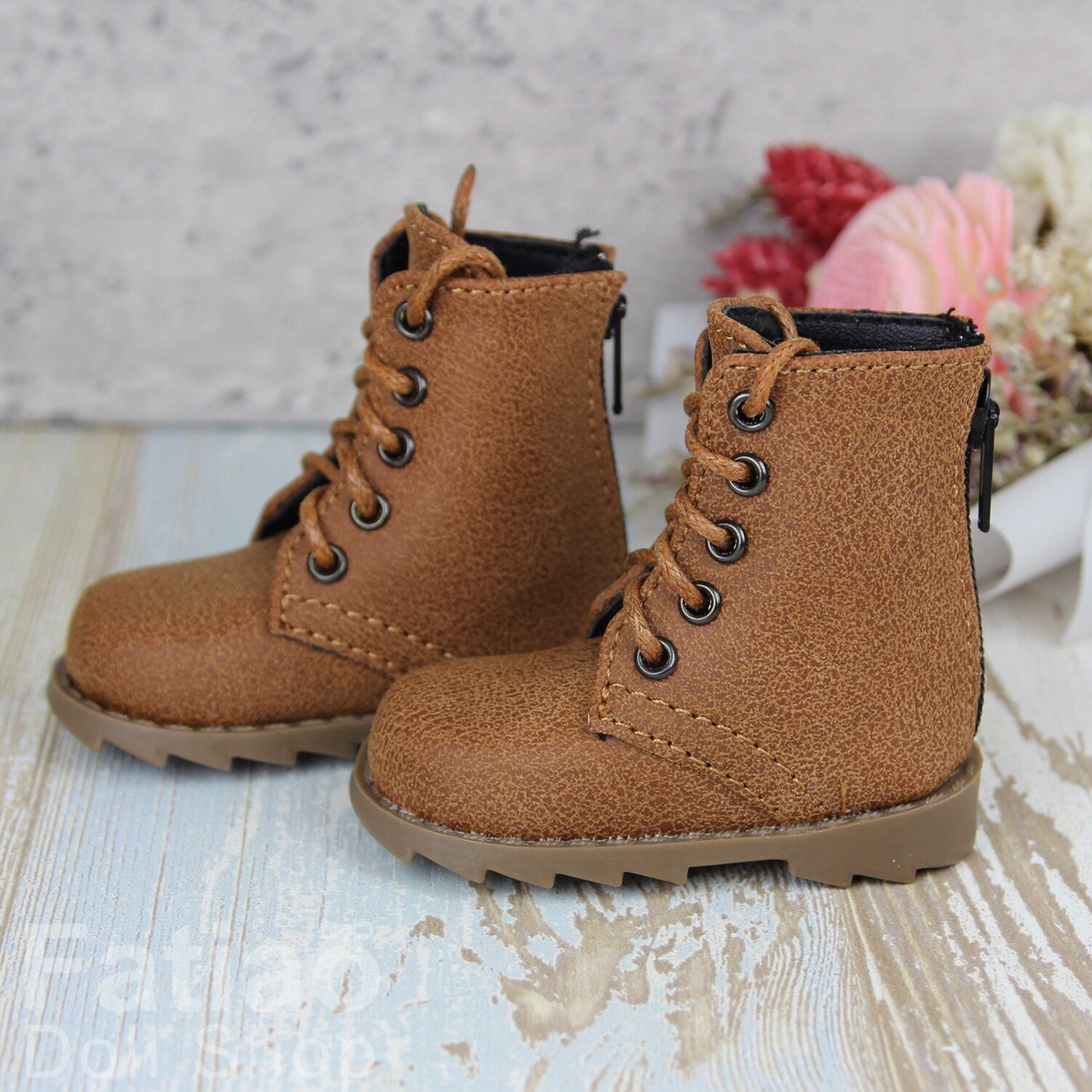 Fatiao - New 1/4 BJD MSD dollfie Dolls Shoes - ochre brown (Size 6cm)