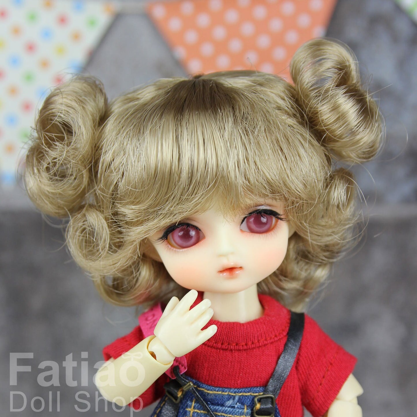 Fatiao - Dollfie Lati Yellow Pukifee 5-6" Doll Wig - khaki
