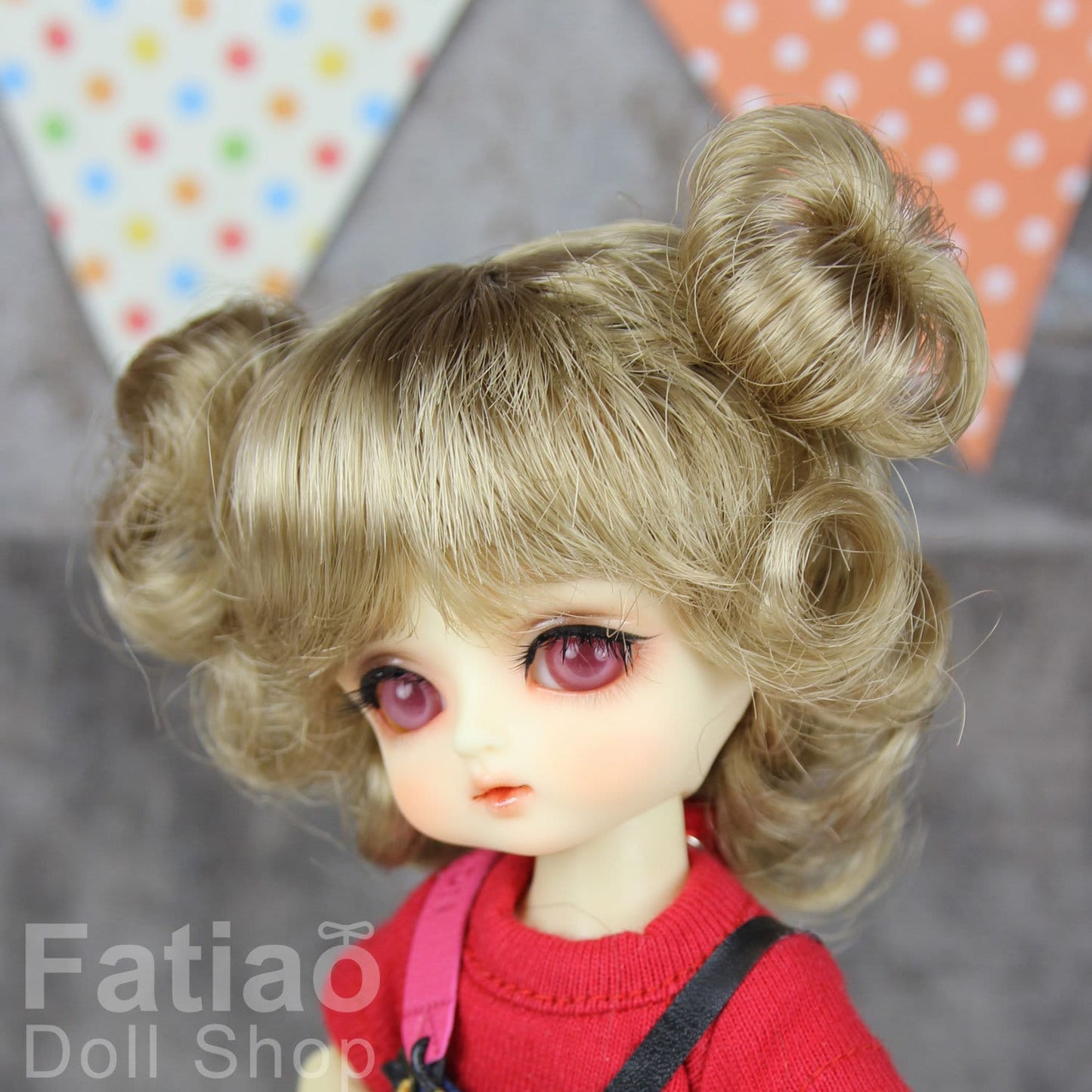 Fatiao - Dollfie Lati Yellow Pukifee 5-6" Doll Wig - khaki