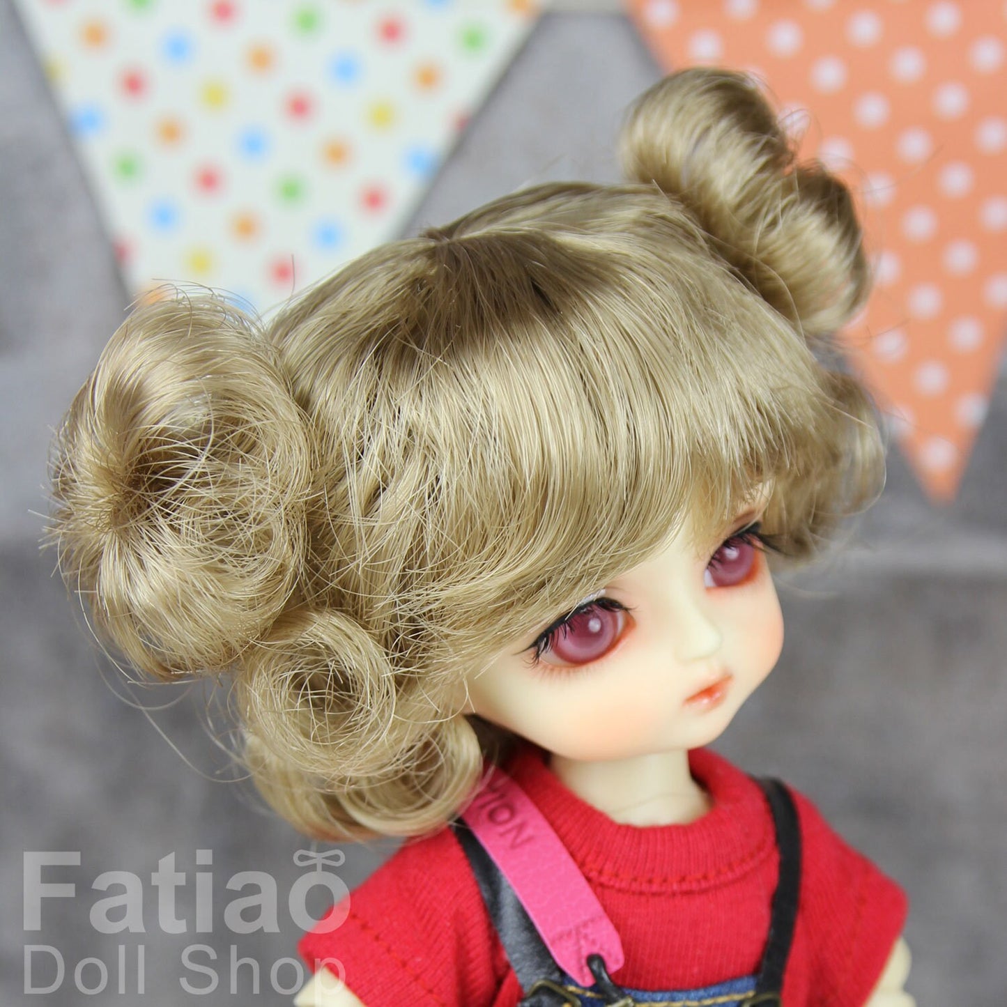 Fatiao - Dollfie Lati Yellow Pukifee 5-6" Doll Wig - khaki