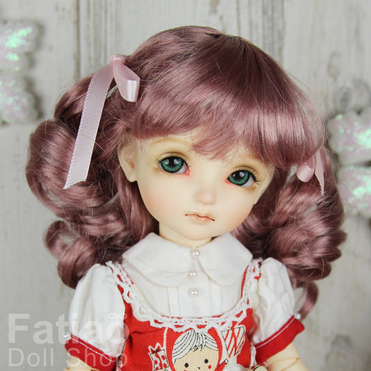 Fatiao - New Dolls Wig Dollfie Yo-SD 1/6 BJD 6-7" size - Deep Pink