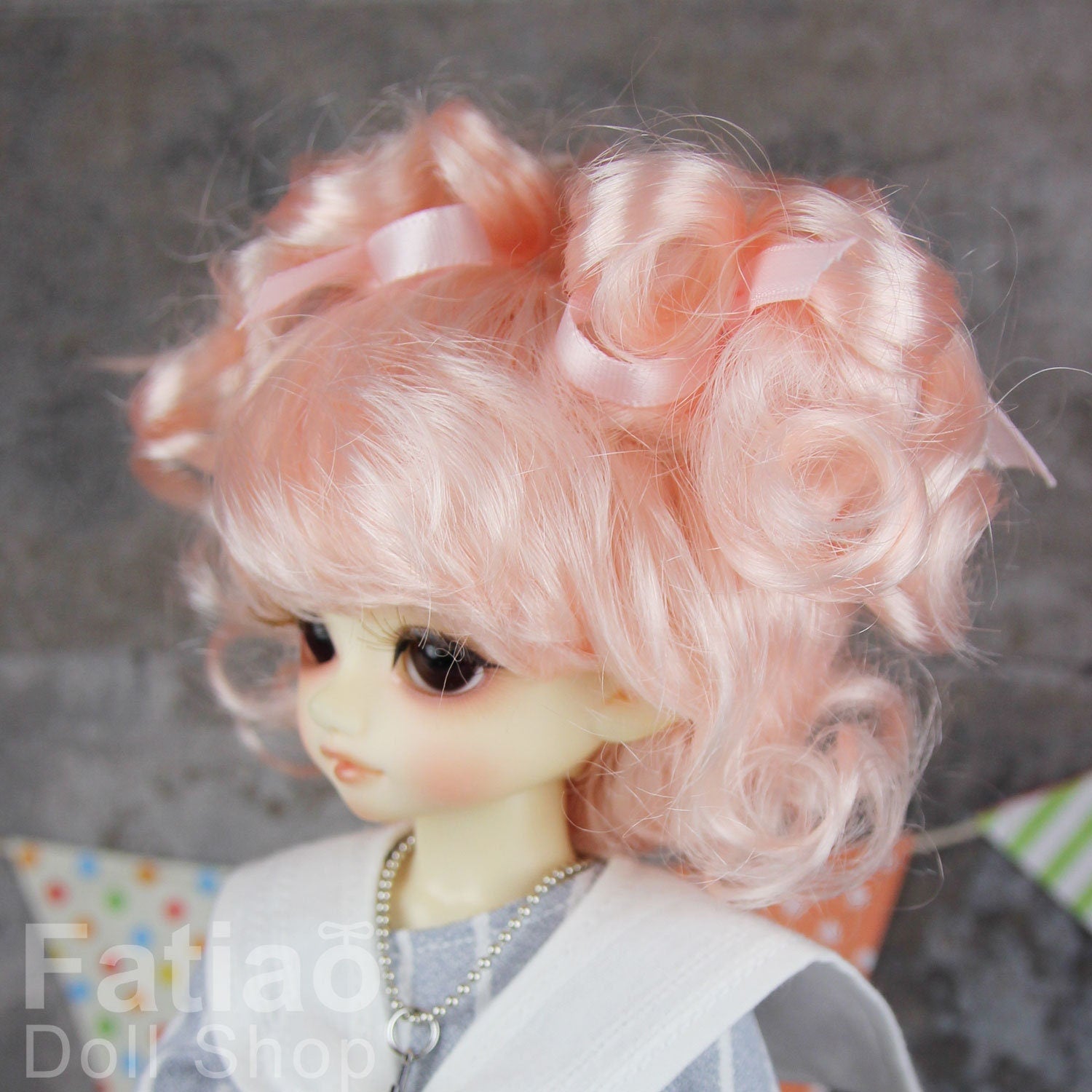 Fatiao - New Dollfie Yo-SD 1/6 BJD - Dolls Wig 6-7 inch - Light Pink