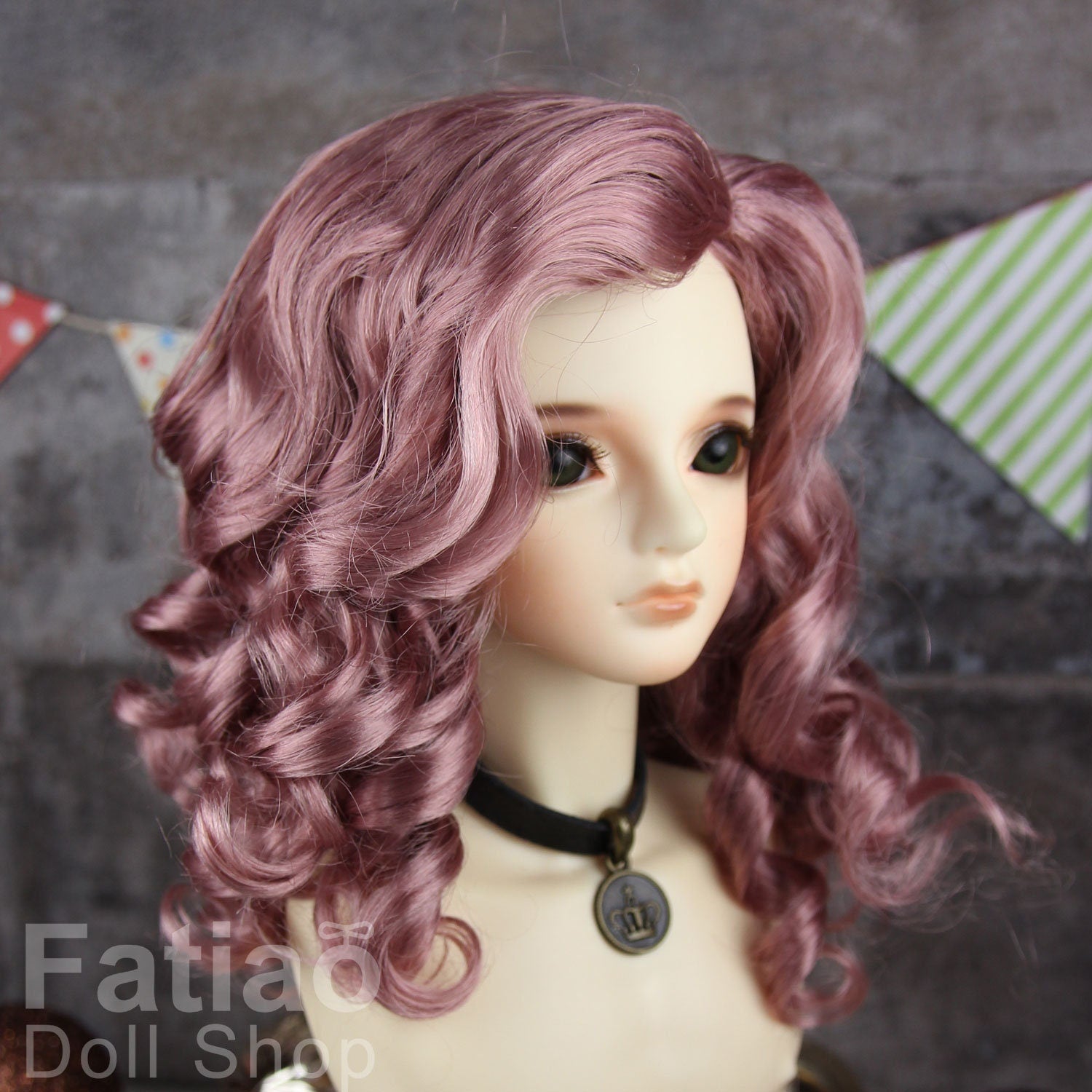 Fatiao - New Dollfie SD 1/3 BJD Dolls Wig size 8-9" - Deep pink