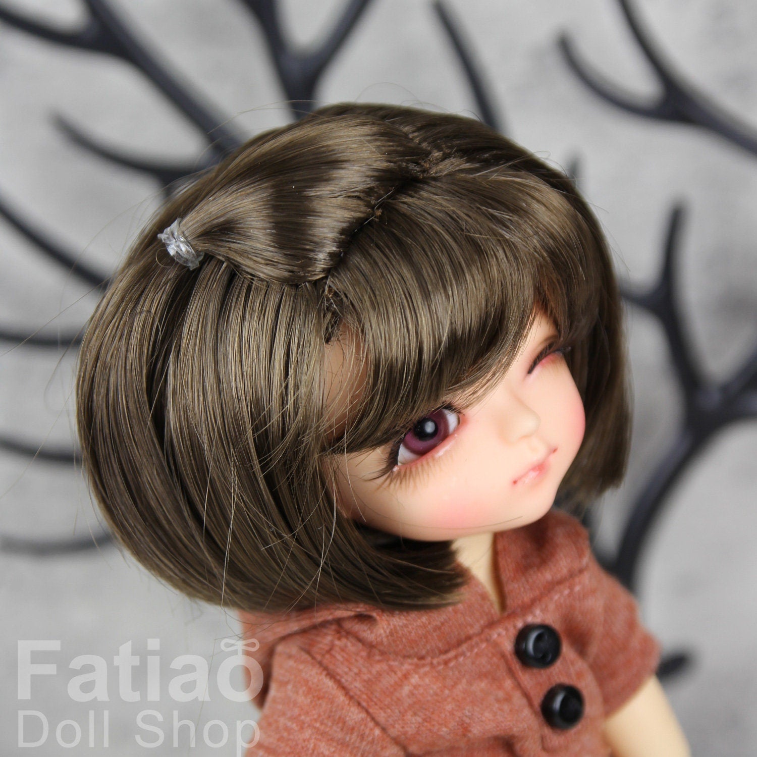 Fatiao - BJD Dollfie Lati Yellow Pukifee 5-6" Doll Wig - umber