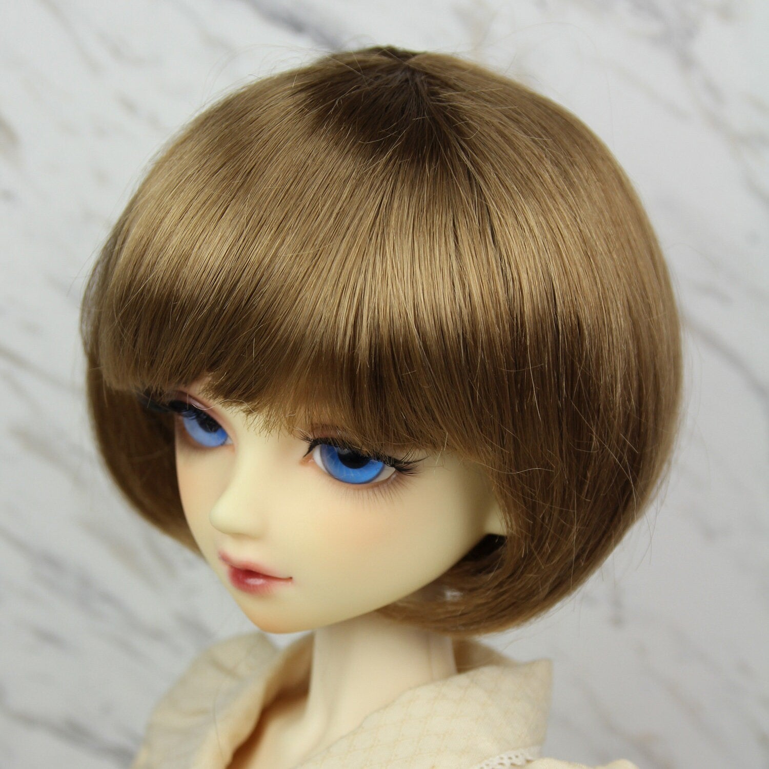 Fatiao - New Dollfie SD 1/3 BJD Volks Blythe Pullip Dolls Wig size 9-10"- Latte