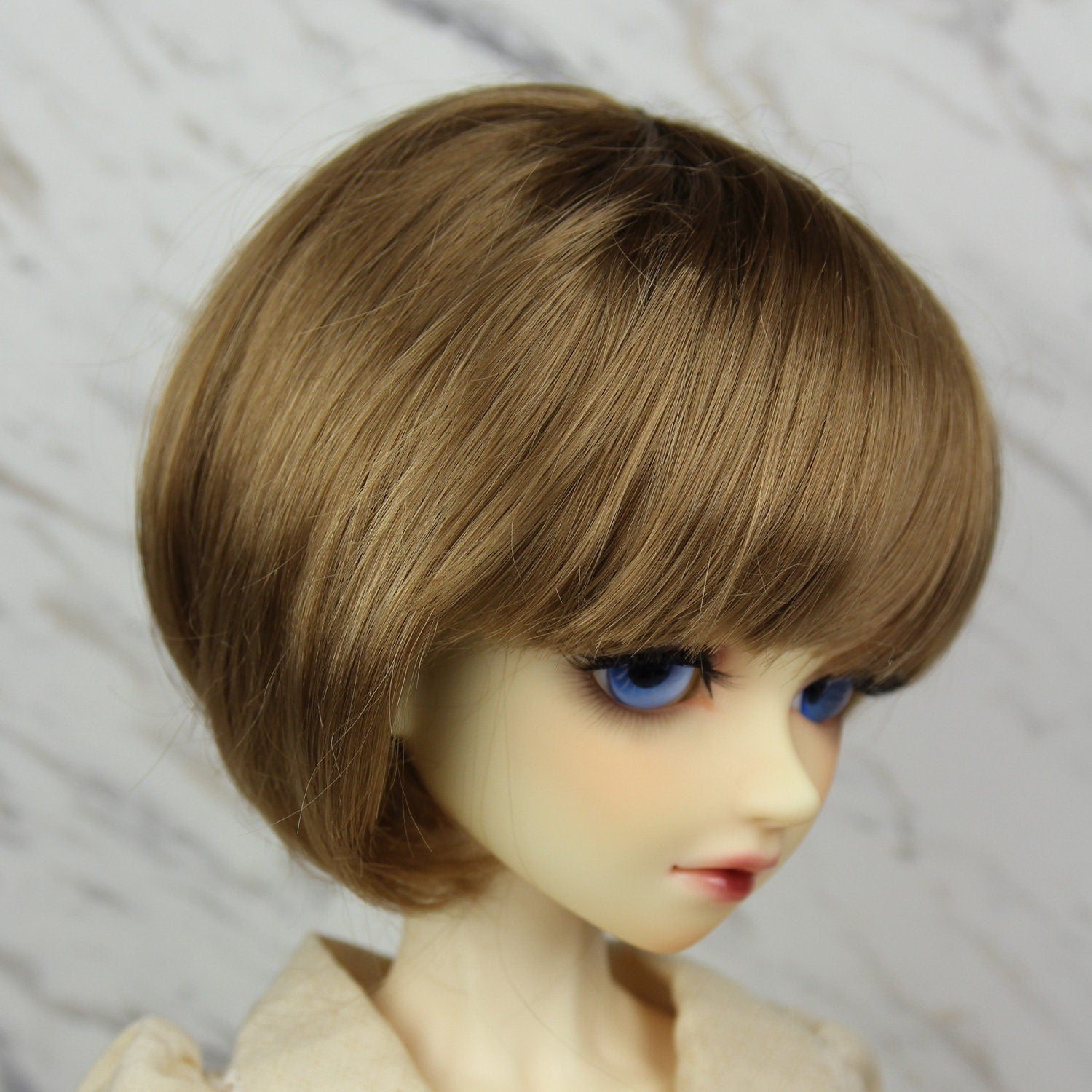 Fatiao - New Dollfie SD 1/3 BJD Volks Blythe Pullip Dolls Wig size 9-10"- Latte