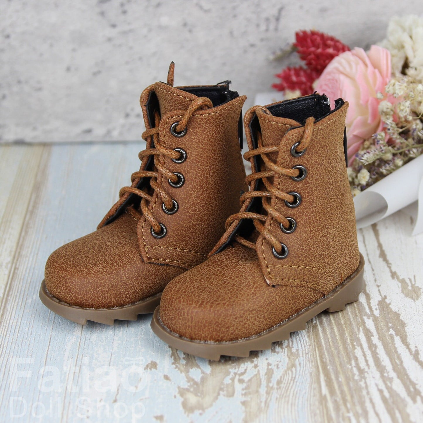 Fatiao - New 1/4 BJD MSD dollfie Dolls Shoes - ochre brown (Size 6cm)