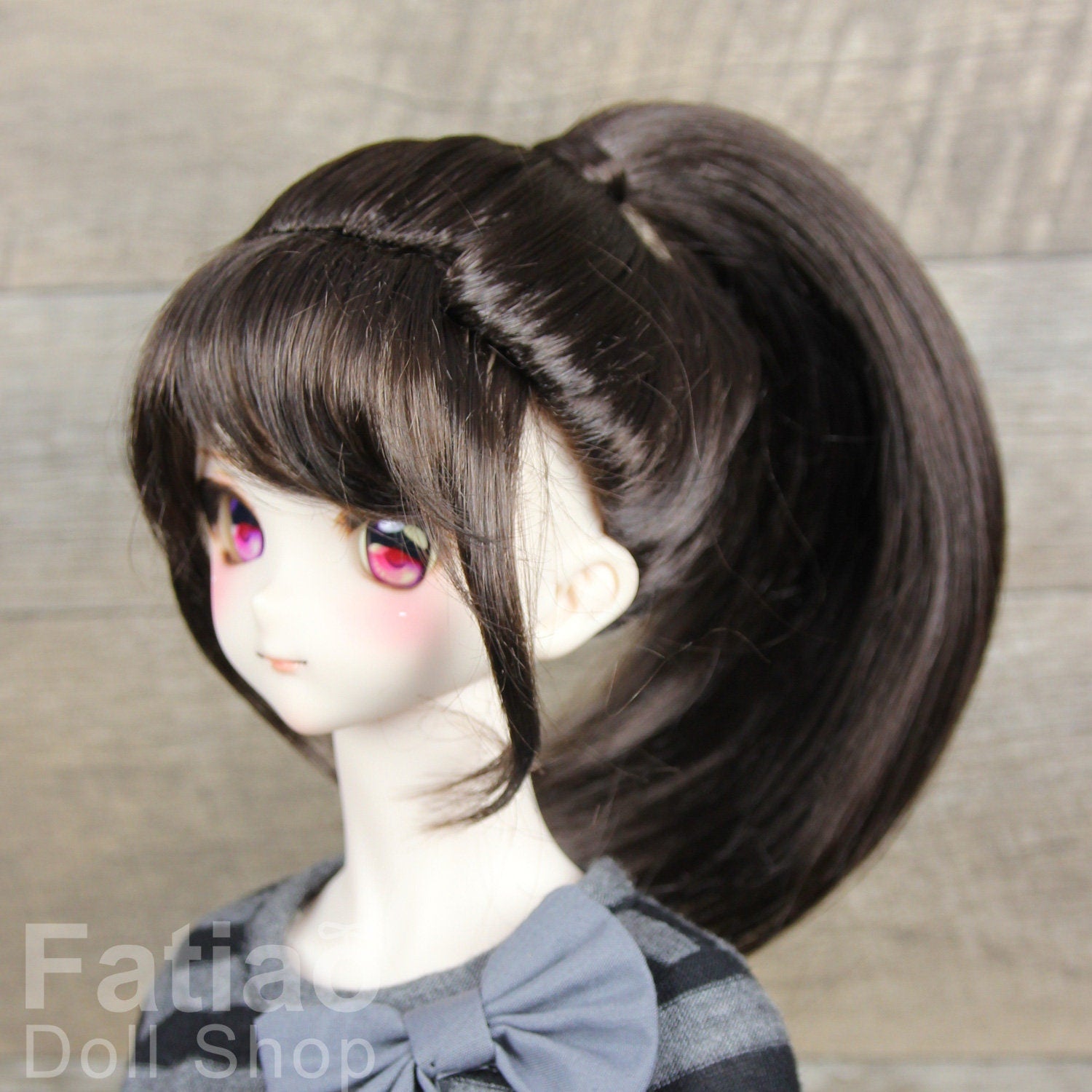 Fatiao - New Dollfie SD 1/3 BJD Dolls Wig size 8-9" - Deep Brown