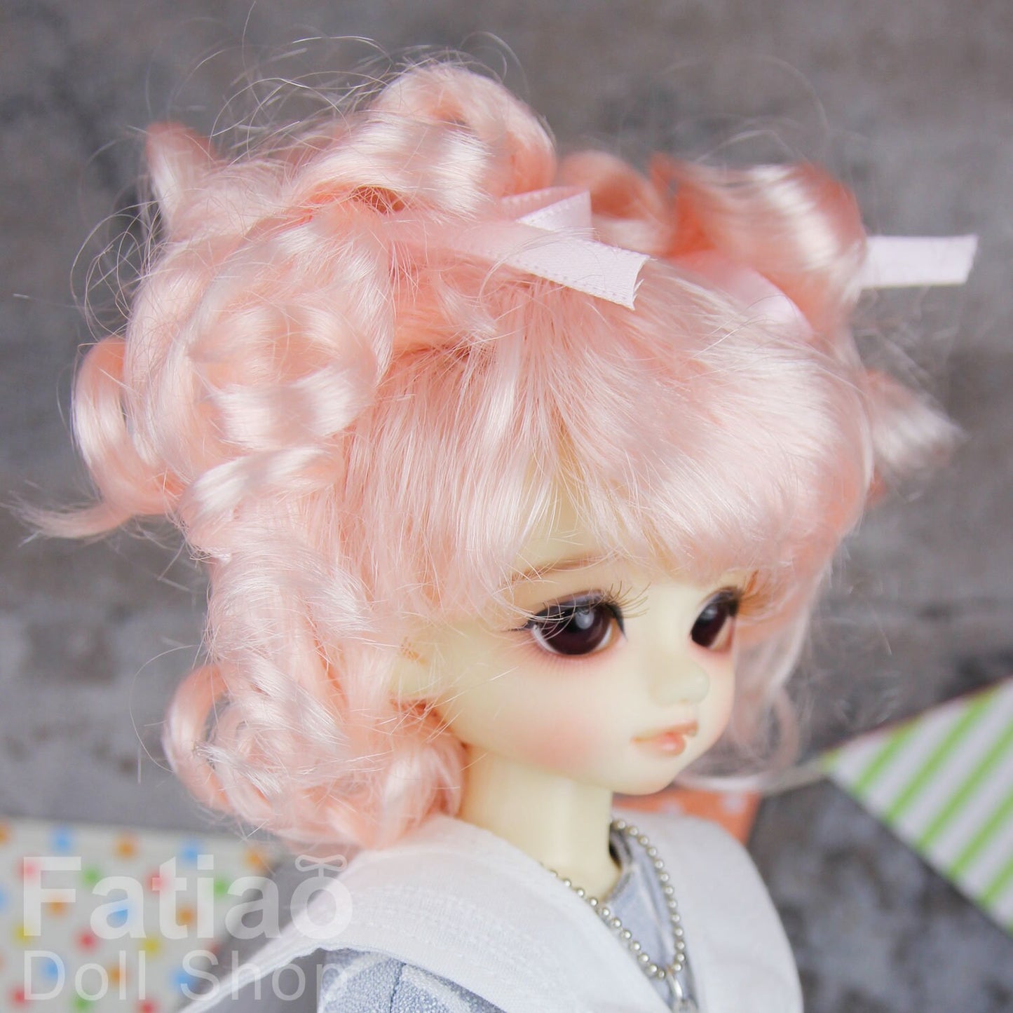 Fatiao - New Dollfie Yo-SD 1/6 BJD - Dolls Wig 6-7 inch - Light Pink