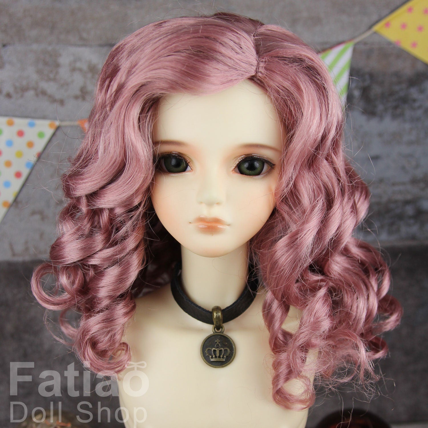 Fatiao - New Dollfie SD 1/3 BJD Dolls Wig size 8-9" - Deep pink
