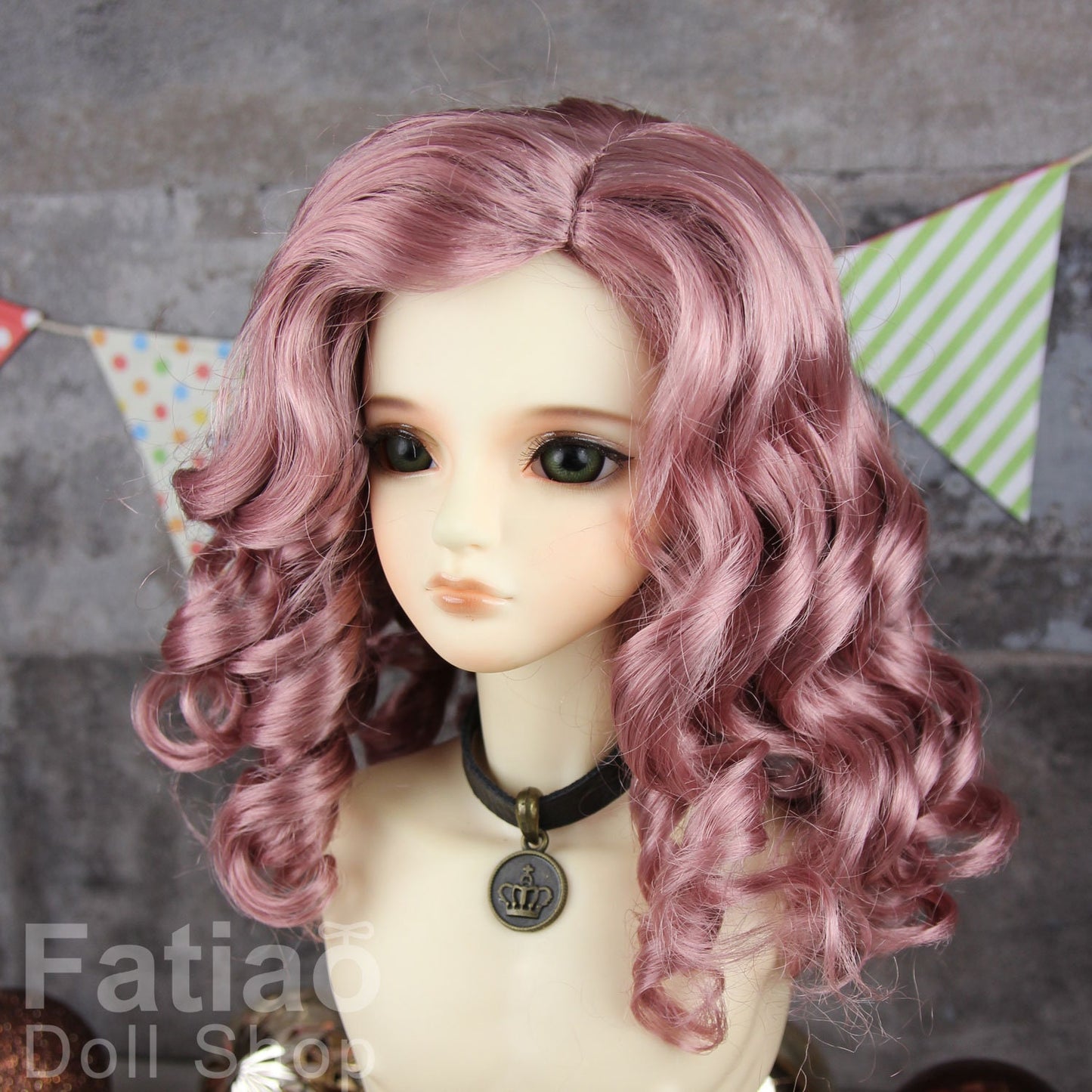 Fatiao - New Dollfie SD 1/3 BJD Dolls Wig size 8-9" - Deep pink
