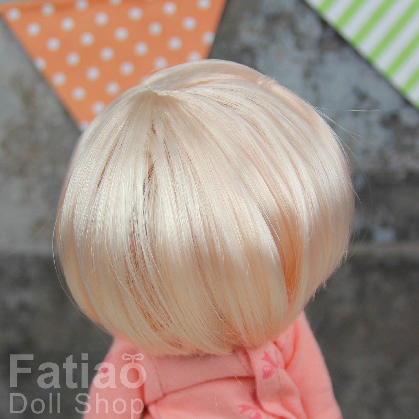Fatiao - BJD Dollfie Lati Yellow Pukifee 5-6" Doll Wig - Light Pink