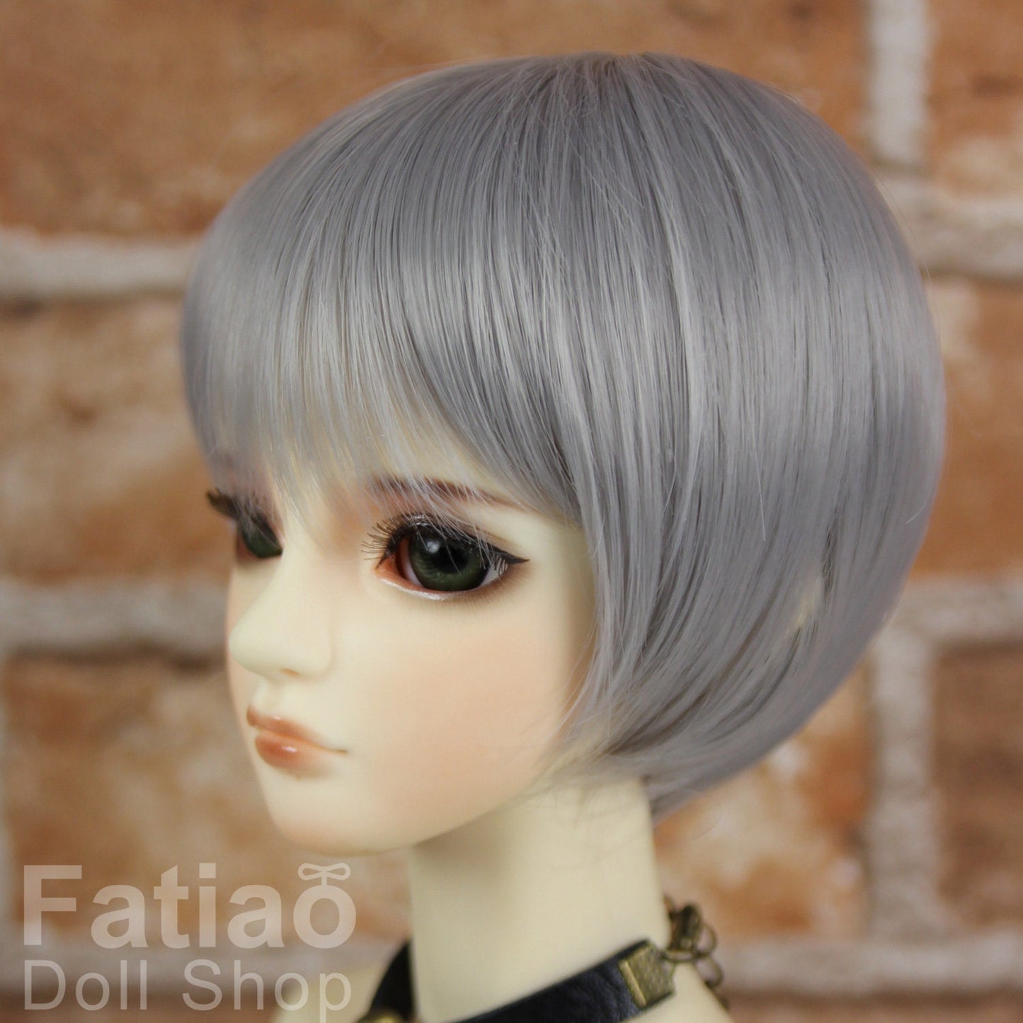 Fatiao - New Dollfie SD 1/3 BJD DD Dolls long Wig size 8-9" - Smoke Gray
