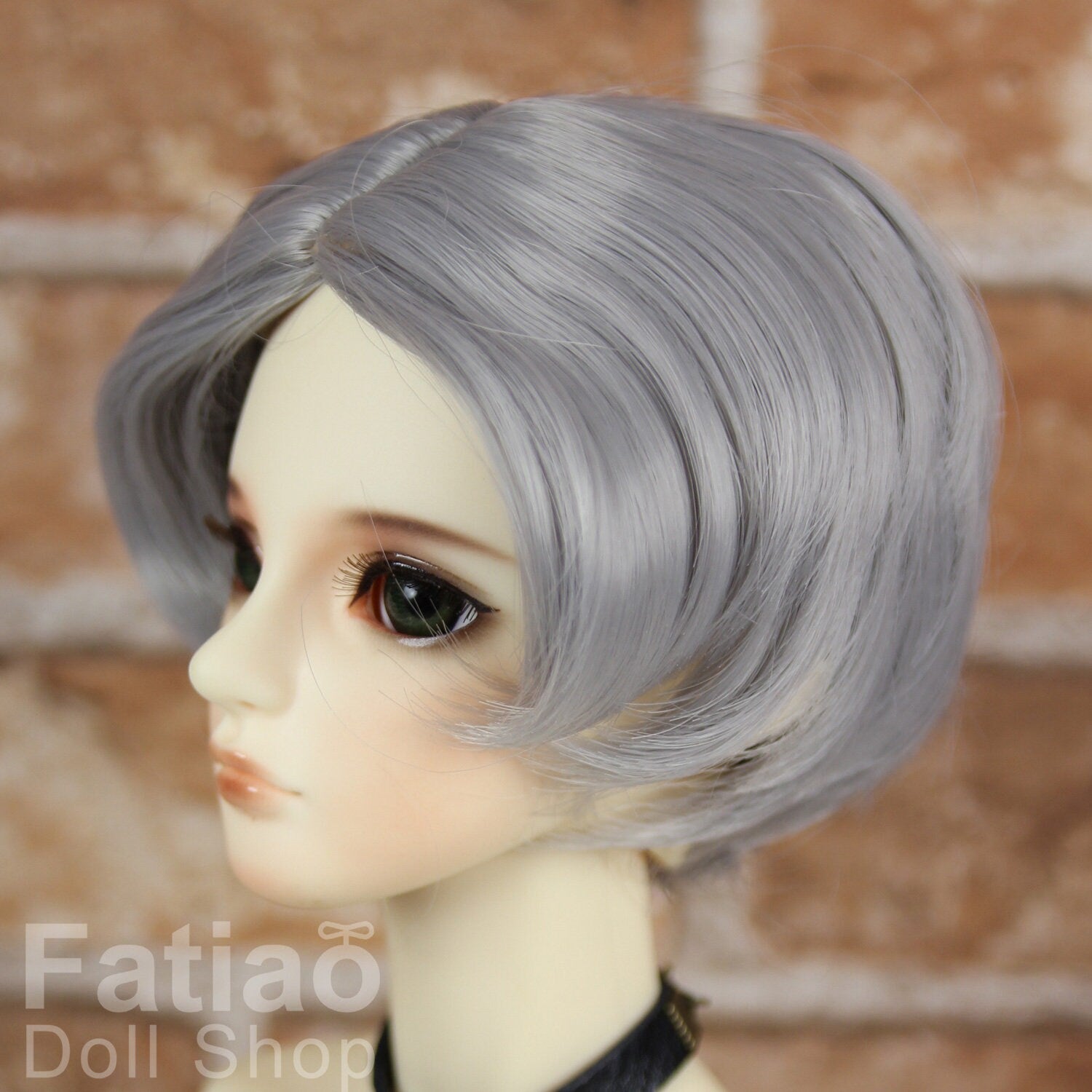 Fatiao - New Dollfie SD 1/3 BJD DD Dolls long Wig size 8-9" - Smoke Gray