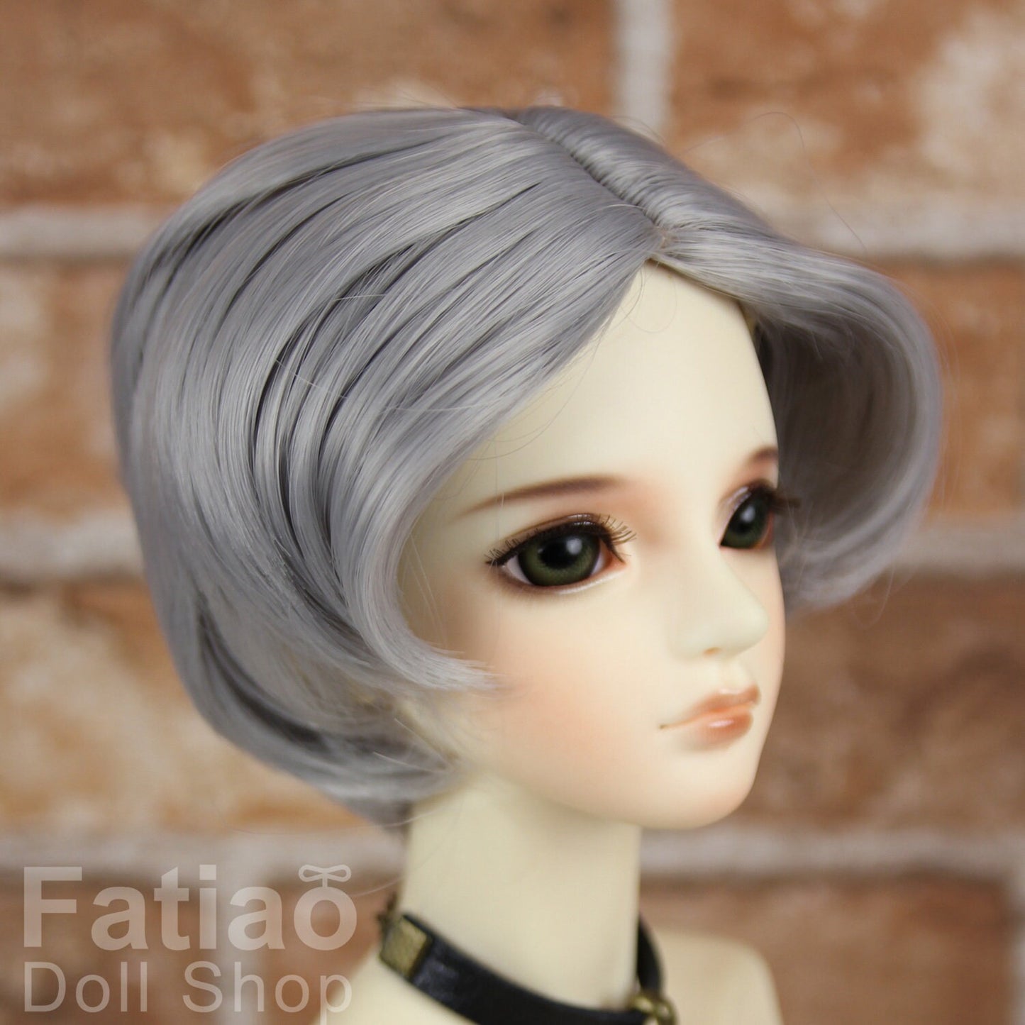 Fatiao - New Dollfie SD 1/3 BJD DD Dolls long Wig size 8-9" - Smoke Gray