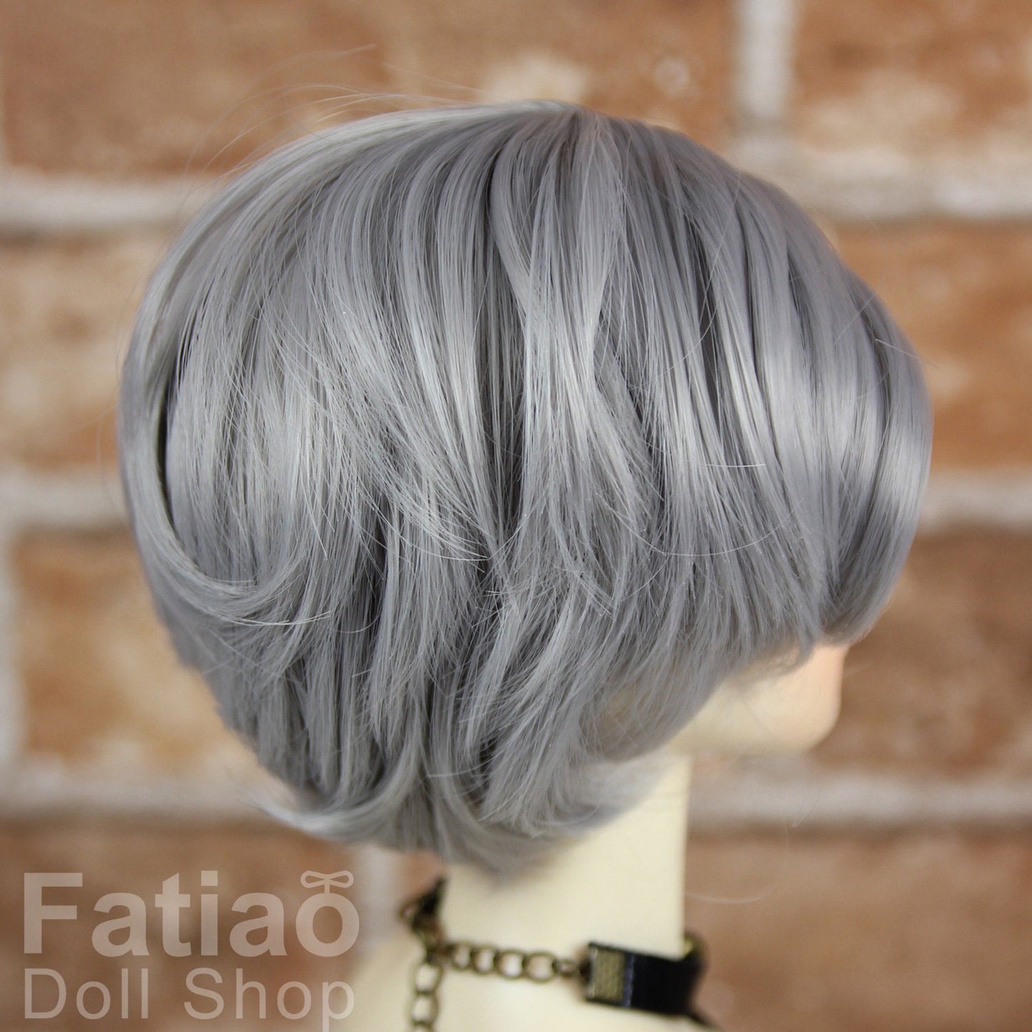 Fatiao - New Dollfie SD 1/3 BJD DD Dolls long Wig size 8-9" - Smoke Gray
