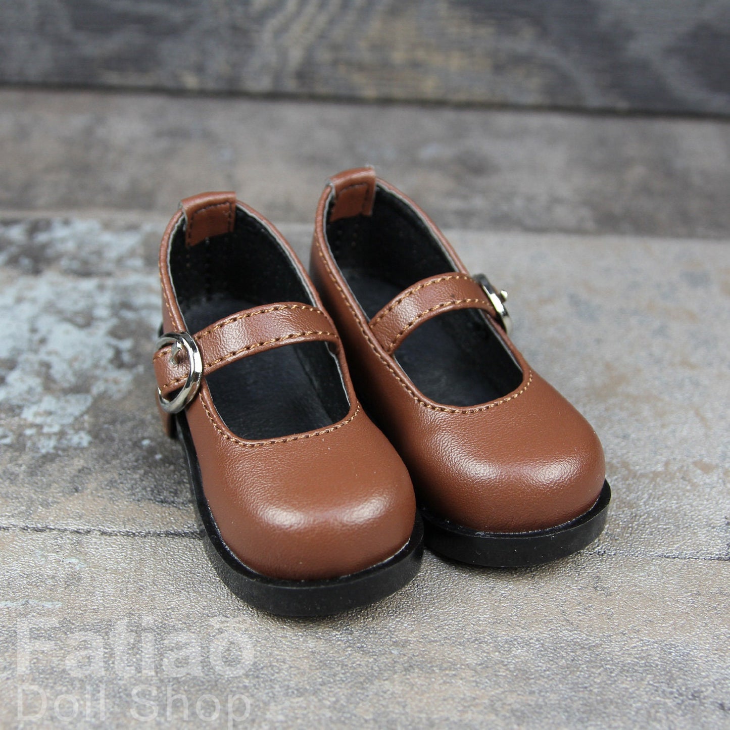 Fatiao - New 1/3 BJD Dollfie Dolls Mary Jane Shoes - Brown (Size 6.5cm)