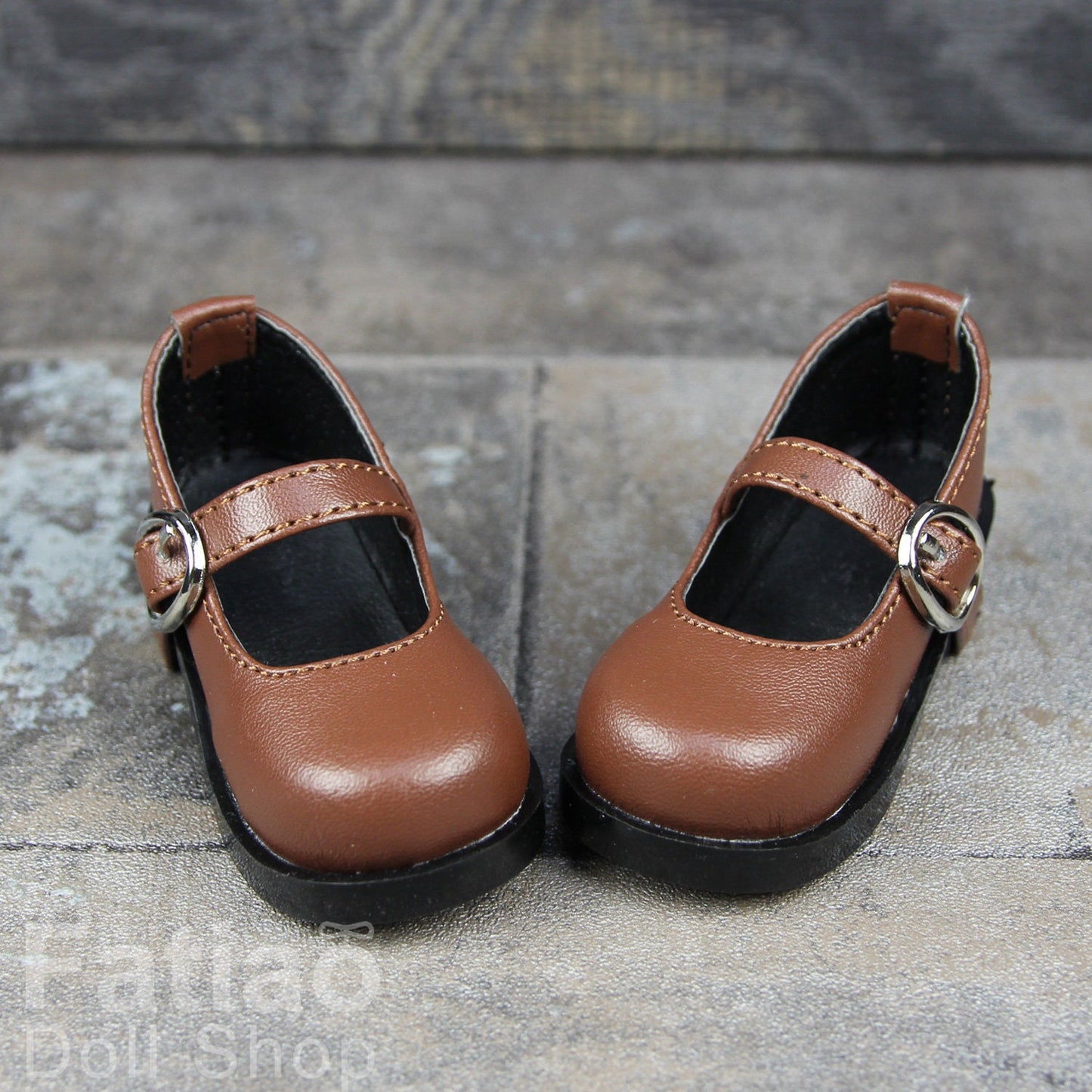 Fatiao - New 1/3 BJD Dollfie Dolls Mary Jane Shoes - Brown (Size 6.5cm)