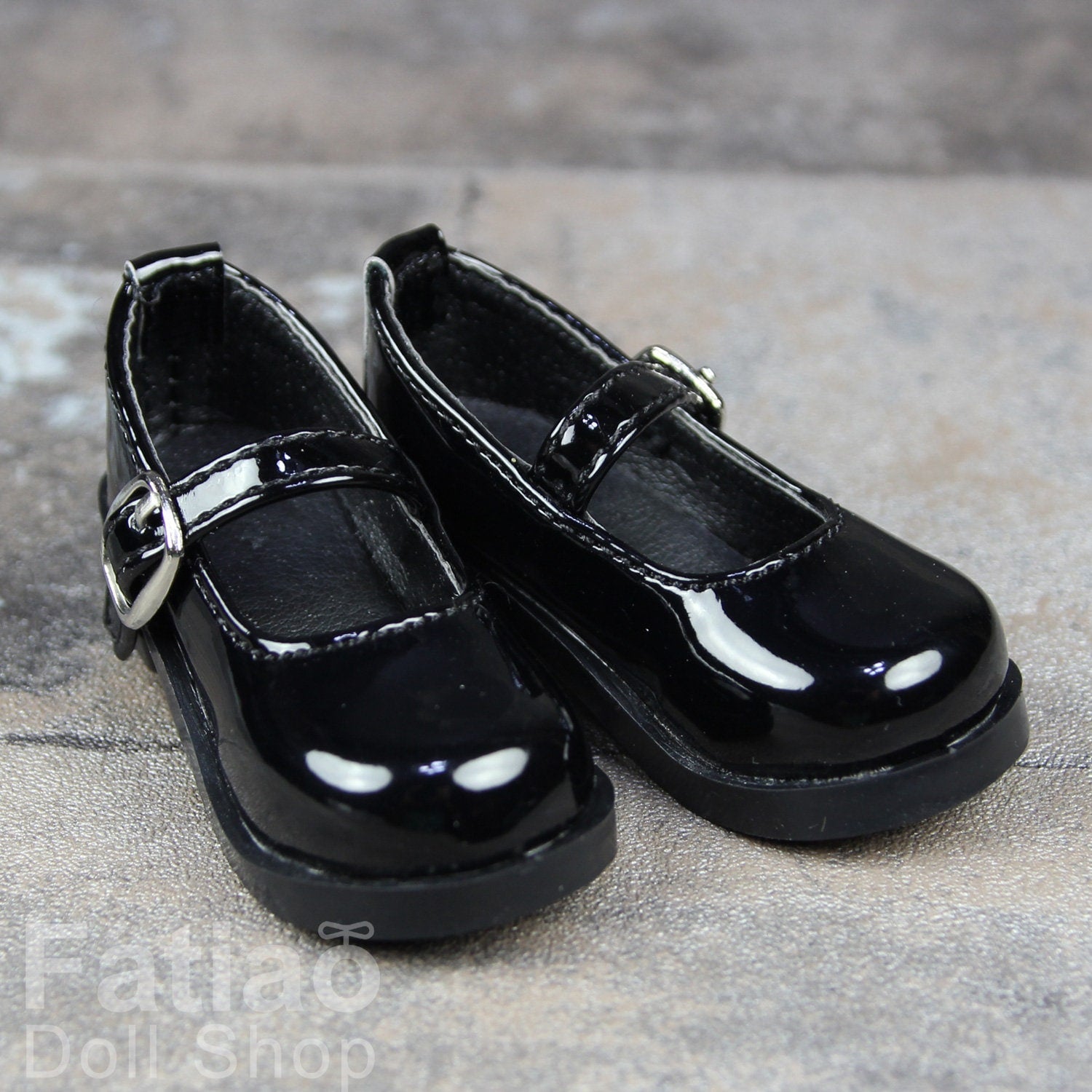 Fatiao - New 1/4 BJD MSD Dollfie Dolls Mary Jane Shoes - Black (Size 5.5cm)