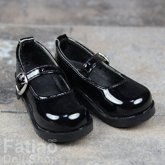 Fatiao - New 1/4 BJD MSD Dollfie Dolls Mary Jane Shoes - Black (Size 5.5cm)