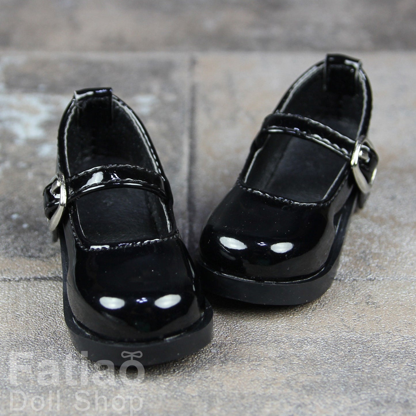 Fatiao - New 1/4 BJD MSD Dollfie Dolls Mary Jane Shoes - Black (Size 5.5cm)