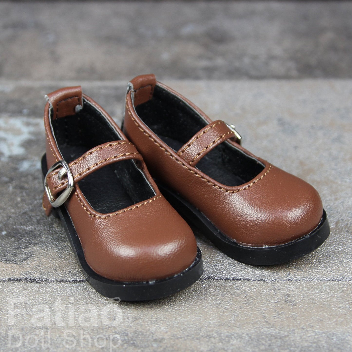 Fatiao - New 1/4 BJD MSD Dollfie Dolls Mary Jane Shoes - Brown (Size 5.5cm)
