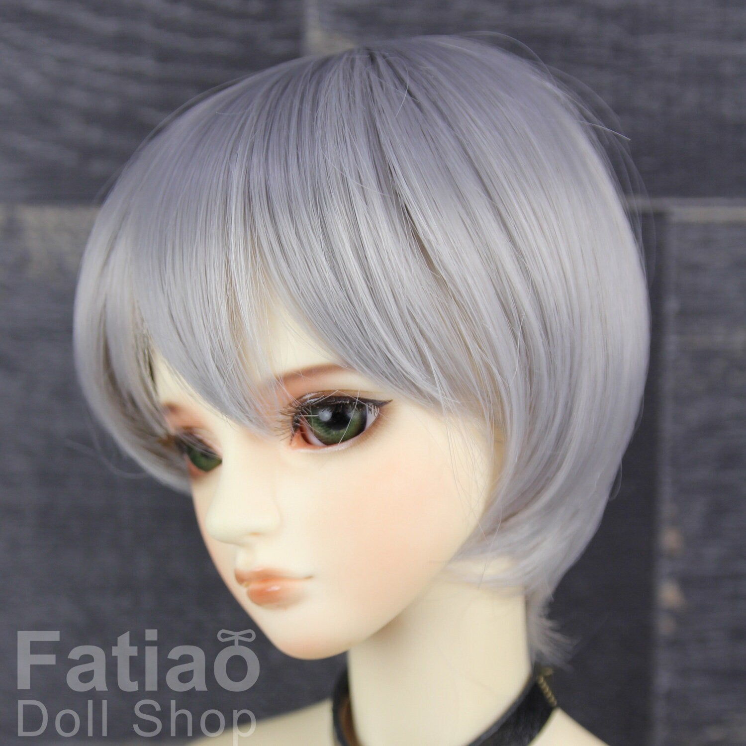 Fatiao - New Dollfie SD 1/3 BJD DD Dolls long Wig size 8-9" - Smoke Gray