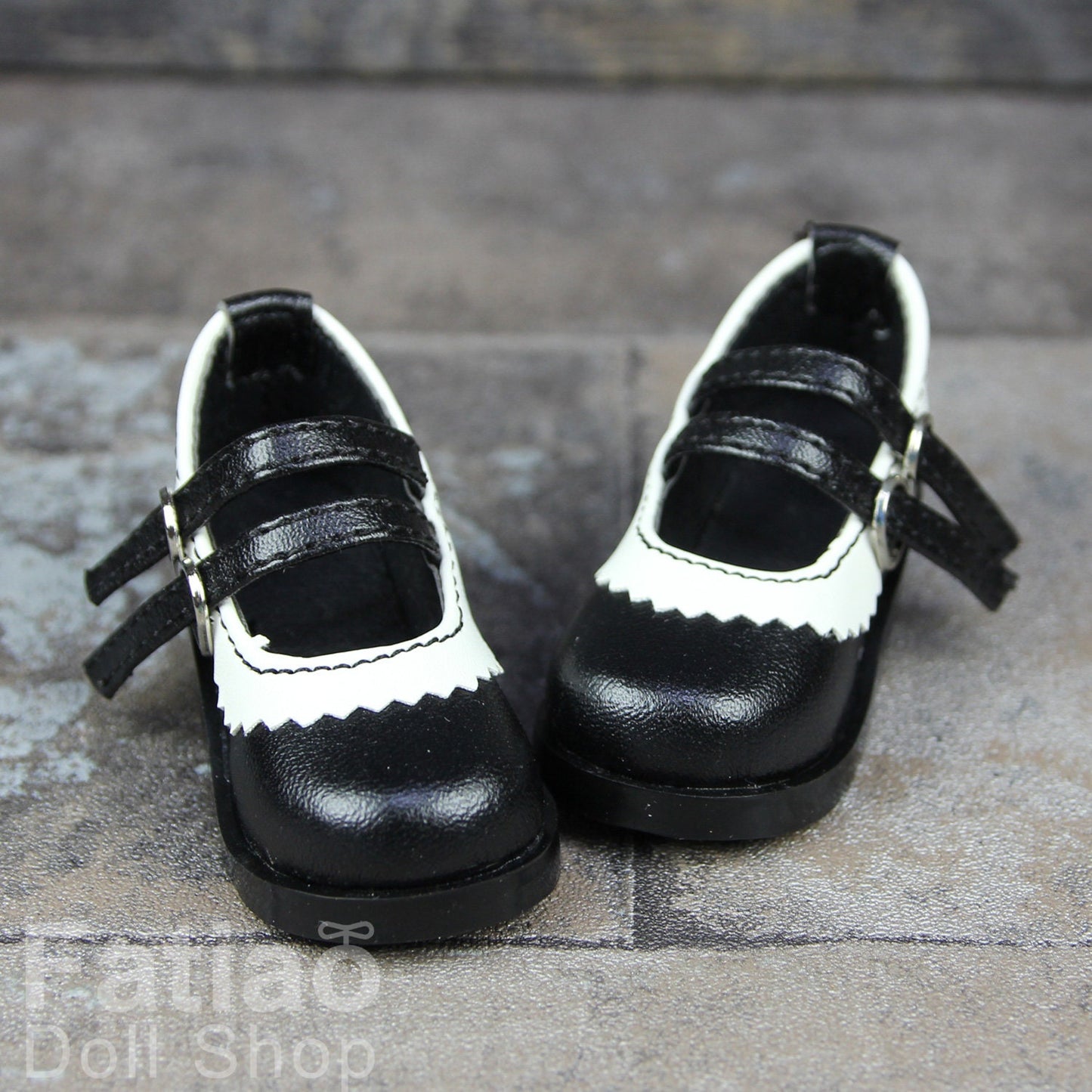 Fatiao - New 1/4 BJD MSD Dollfie Dolls Mary Jane Shoes - Black (Size 5.5cm)