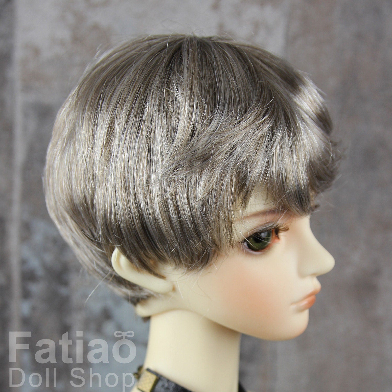 Fatiao - New Dollfie SD 1/3 BJD Dolls Wig size 8-9" - Gray & Brown