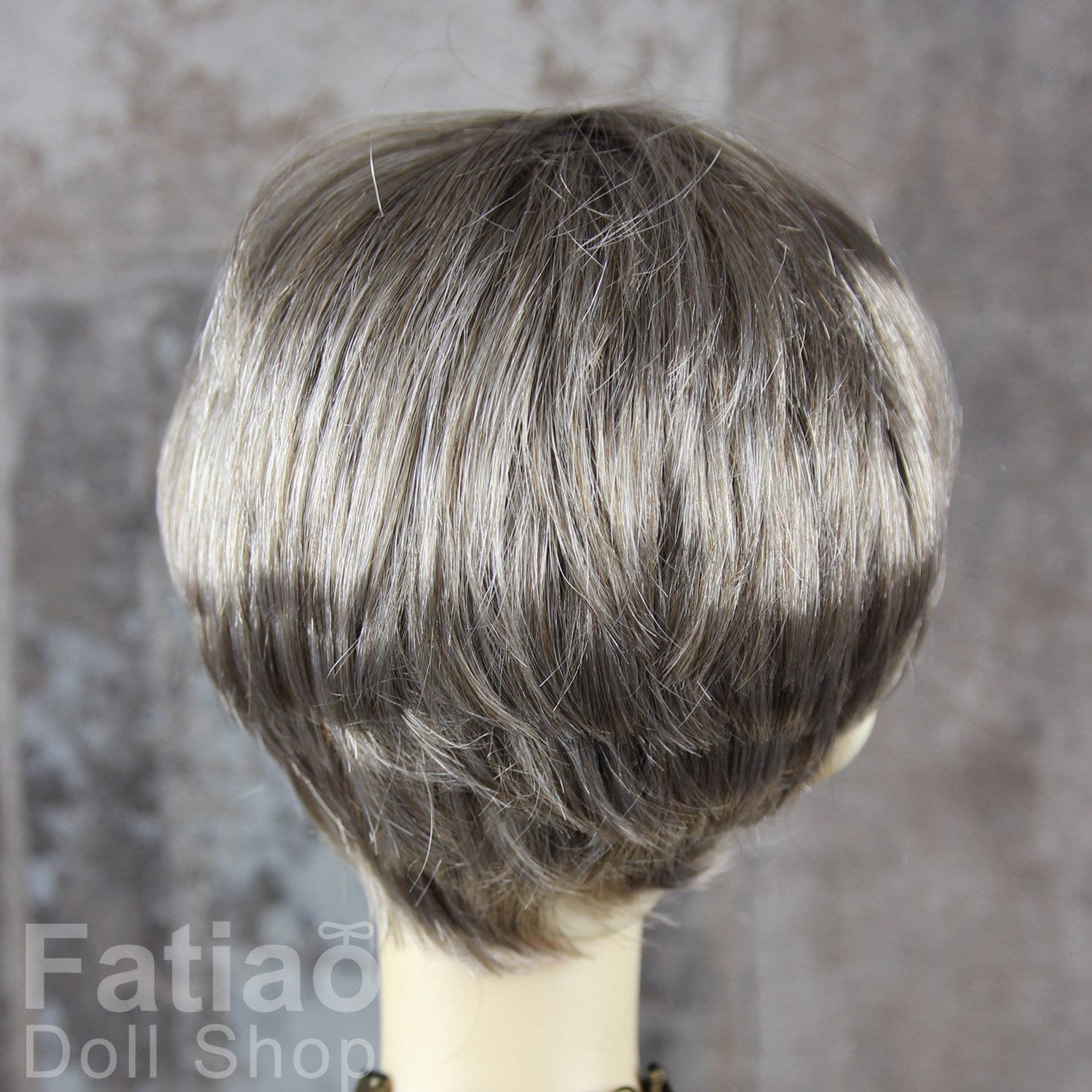 Fatiao - New Dollfie SD 1/3 BJD Dolls Wig size 8-9" - Gray & Brown