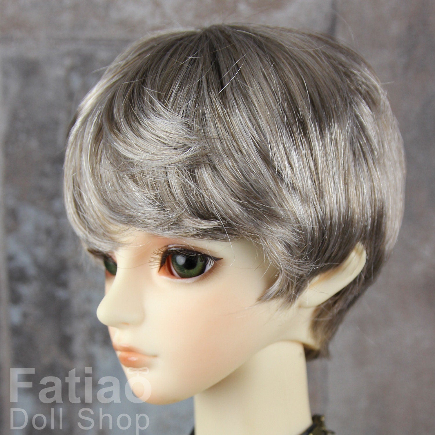 Fatiao - New Dollfie SD 1/3 BJD Dolls Wig size 8-9" - Gray & Brown