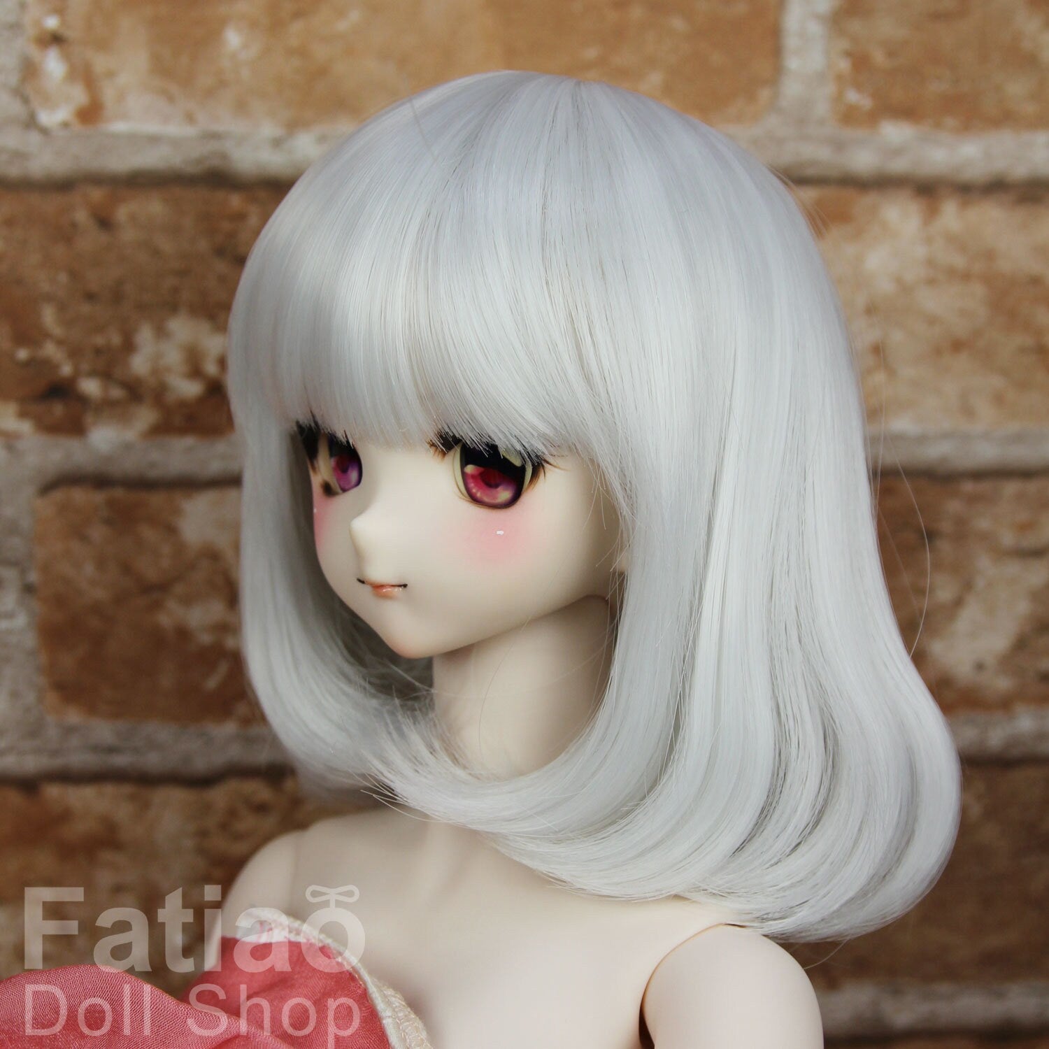 Fatiao - New Dollfie SD 1/3 BJD DD Dolls long Wig size 8-9" - silver white