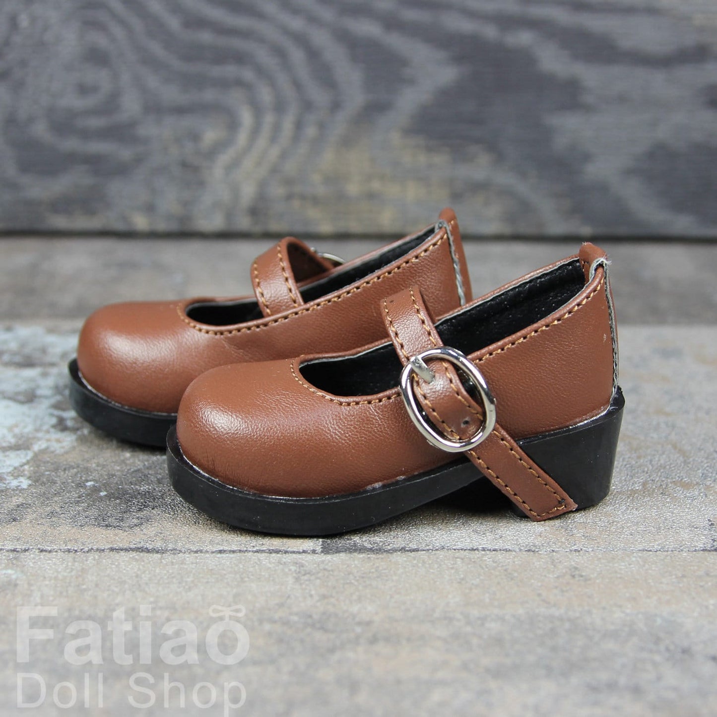 Fatiao - New 1/3 BJD Dollfie Dolls Mary Jane Shoes - Brown (Size 6.5cm)