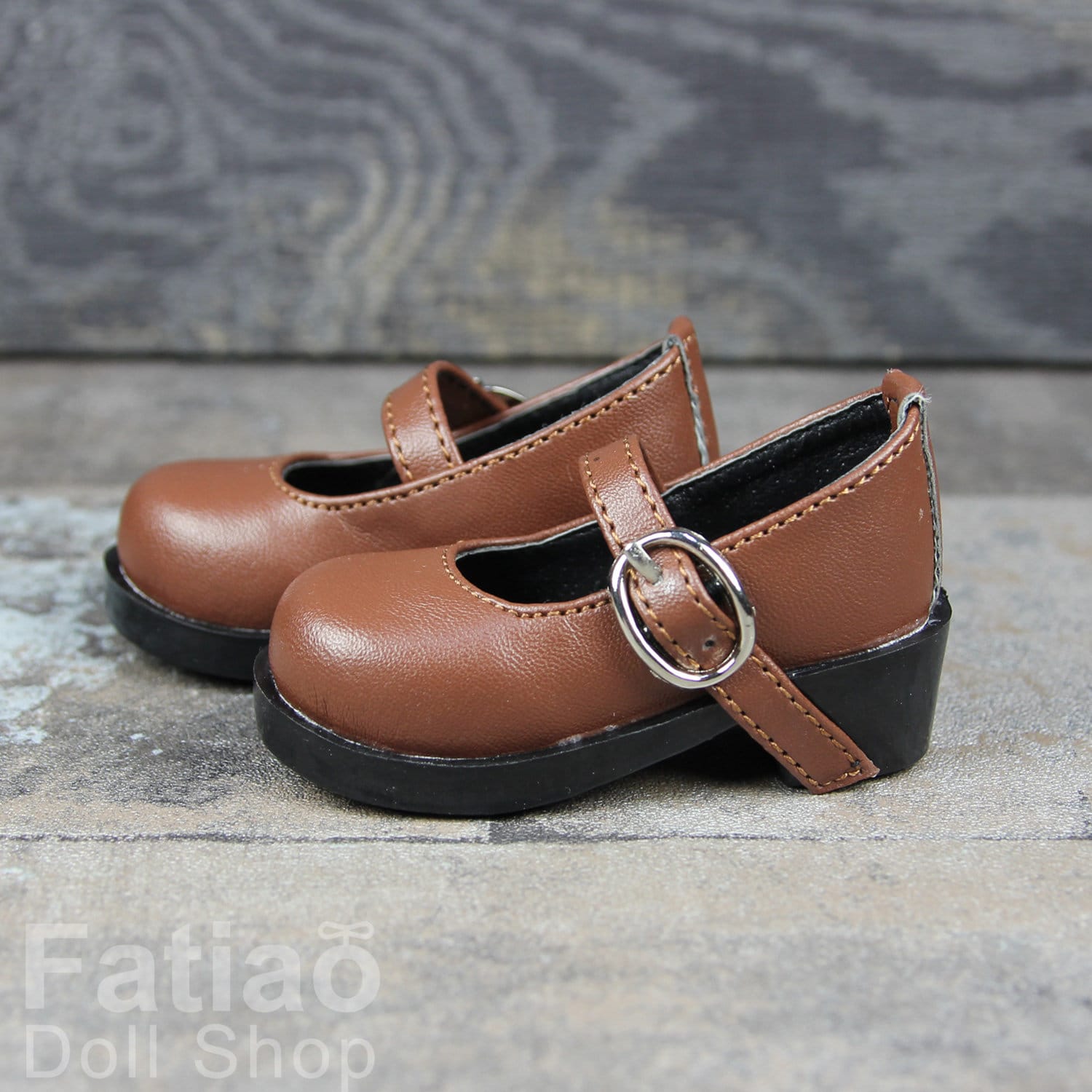 Fatiao - New 1/3 BJD Dollfie Dolls Mary Jane Shoes - Brown (Size 6.5cm)