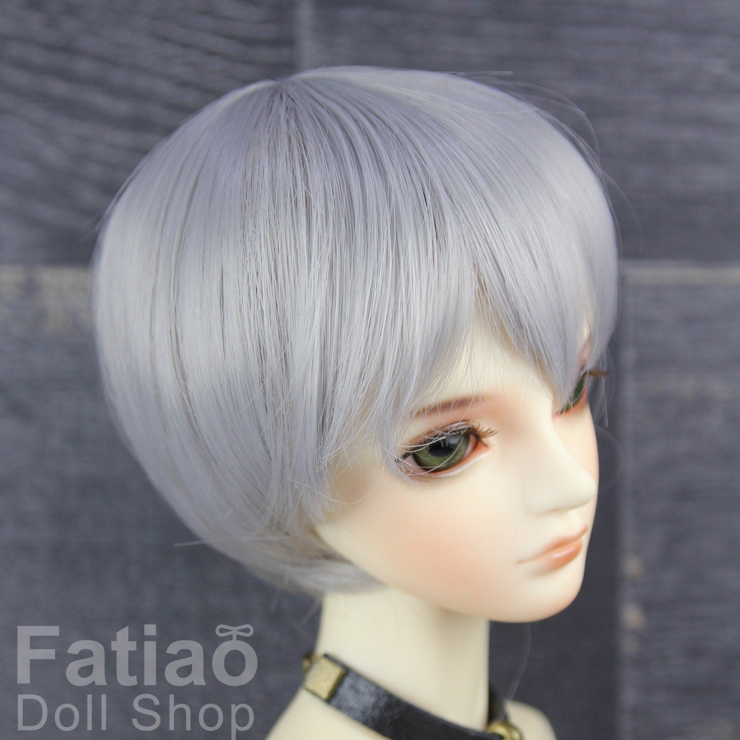 Fatiao - New Dollfie SD 1/3 BJD DD Dolls long Wig size 8-9" - Smoke Gray