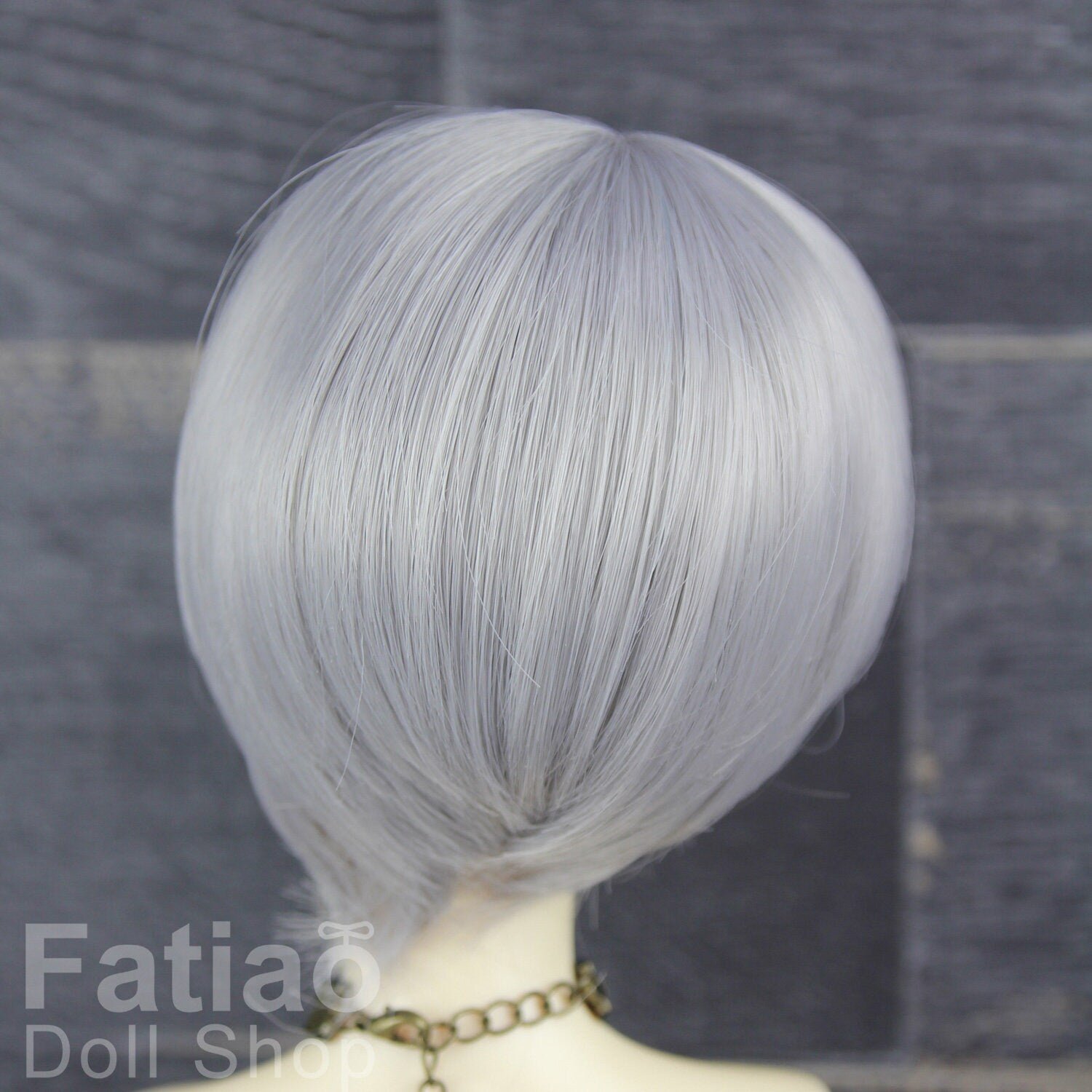 Fatiao - New Dollfie SD 1/3 BJD DD Dolls long Wig size 8-9" - Smoke Gray