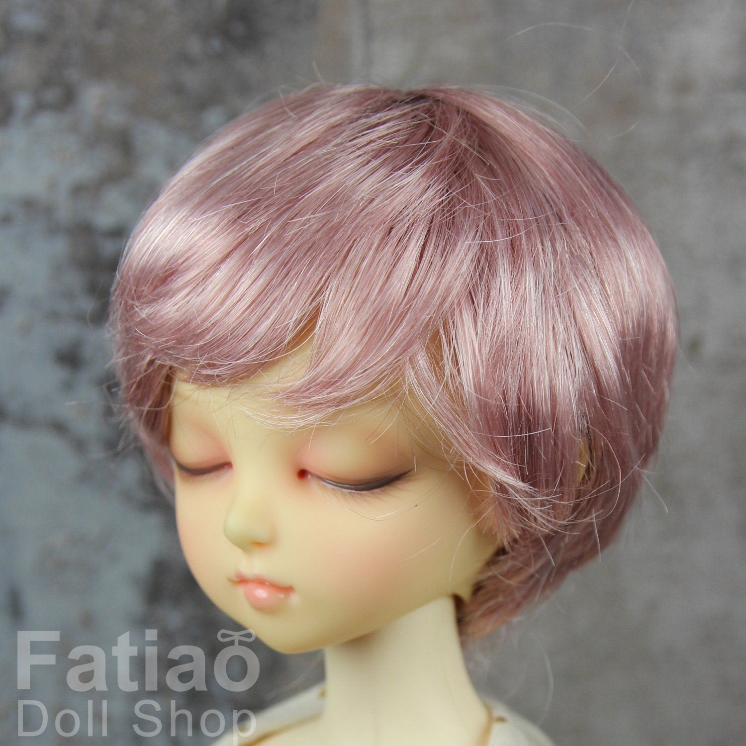 Fatiao - New Dollfie MSD Kaye Wiggs 1/4 BJD Size 7-8 inch Dolls Wig - Deep Pink